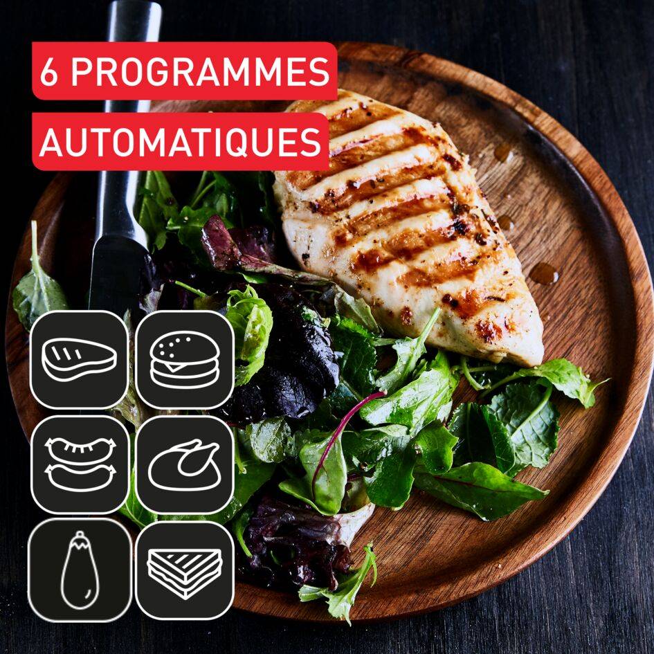 OptiGrill Eco Design GC71ELE0 Grill Intelligent - 6 programmes