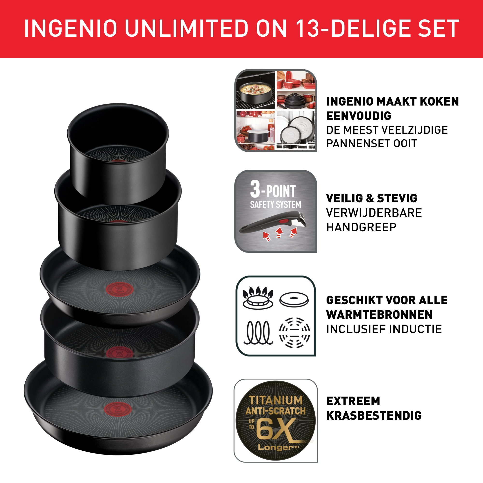 Ingenio Unlimited On L3959343 13-delige set - Inductie