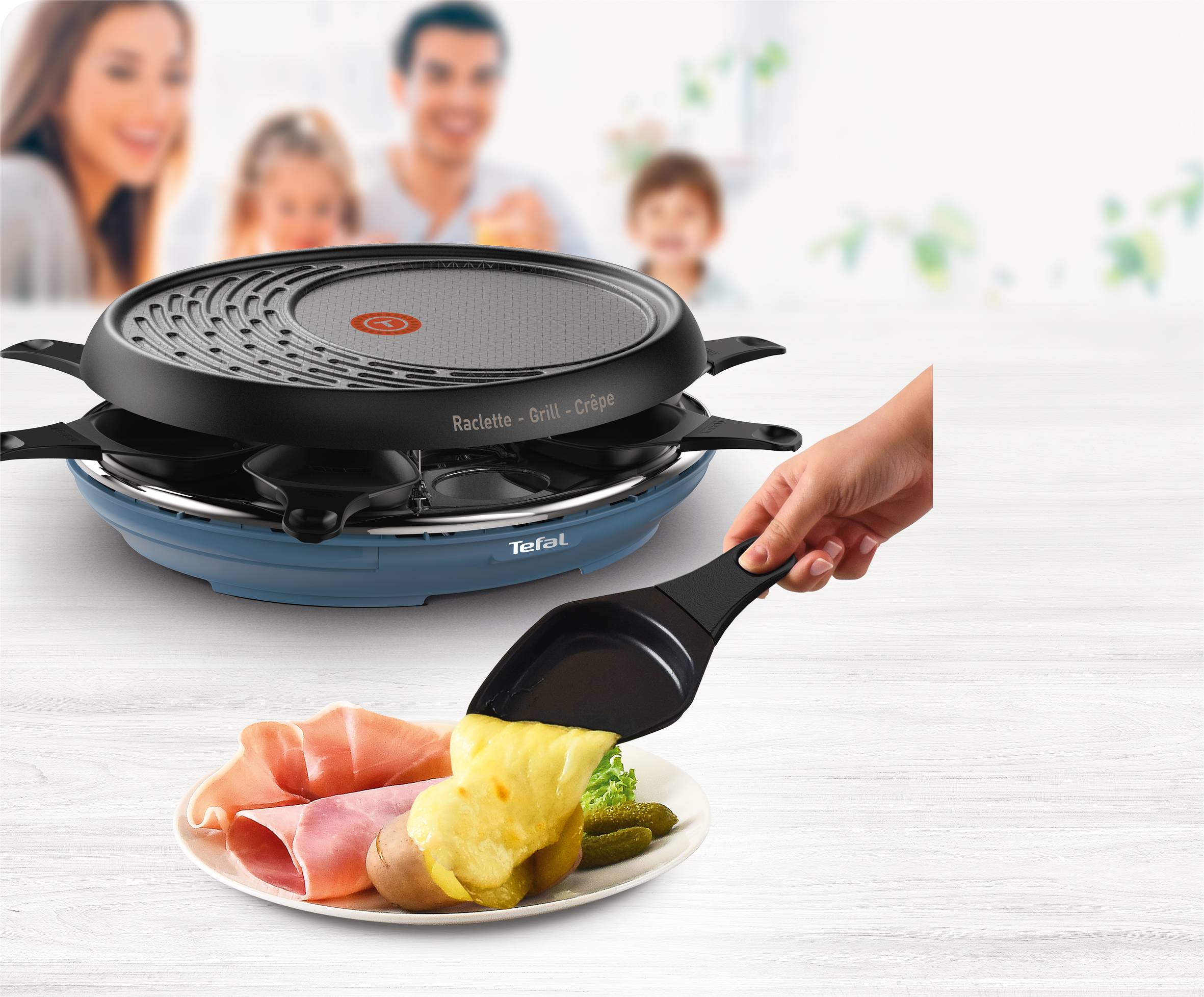 RACLETTE COLORMANIA GRILL PANNENKOEKEN AQUA 8 Pannetjes RE310401