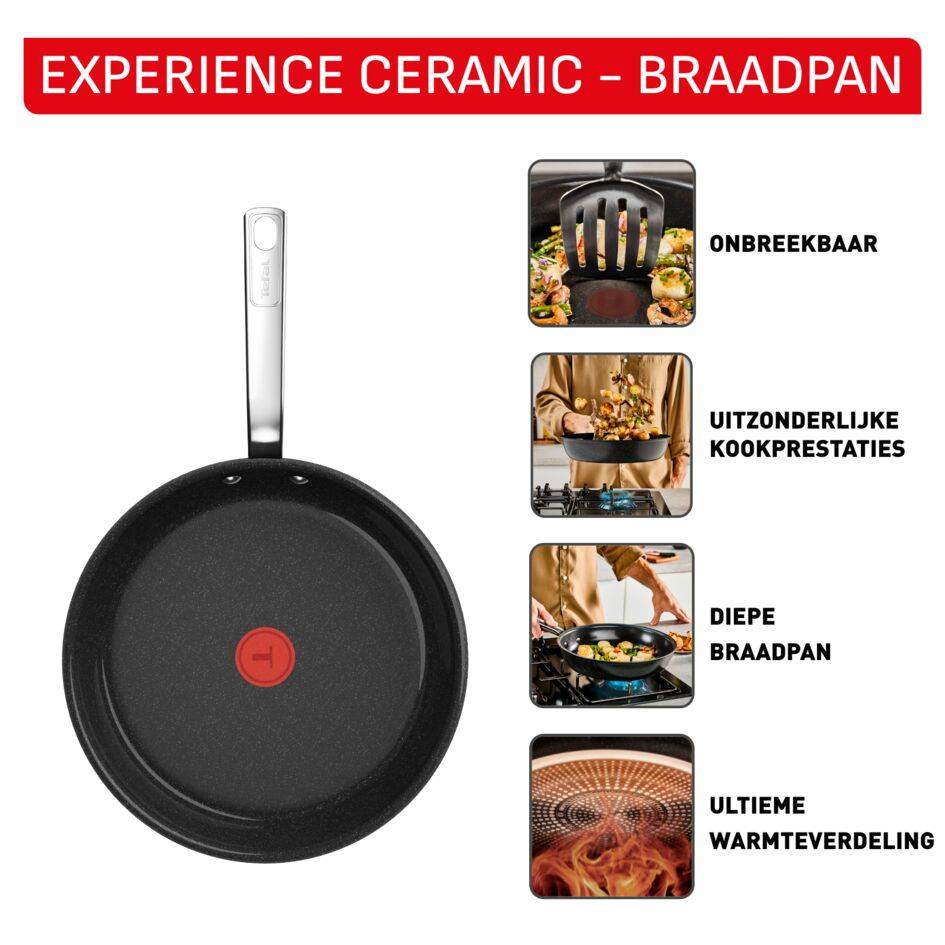 Experience Ceramic G2220423 Braadpan - 24 cm - Inductie