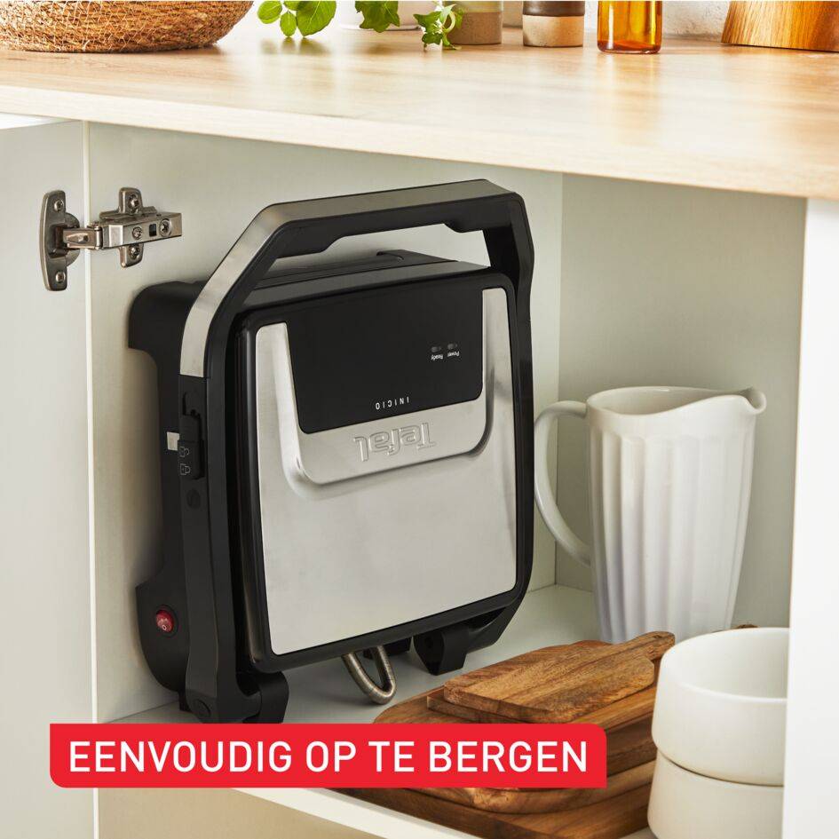 Inicio, paninimaker & grill, snel opwarmen: 2000 W, bakplaten met antiaanbaklaag