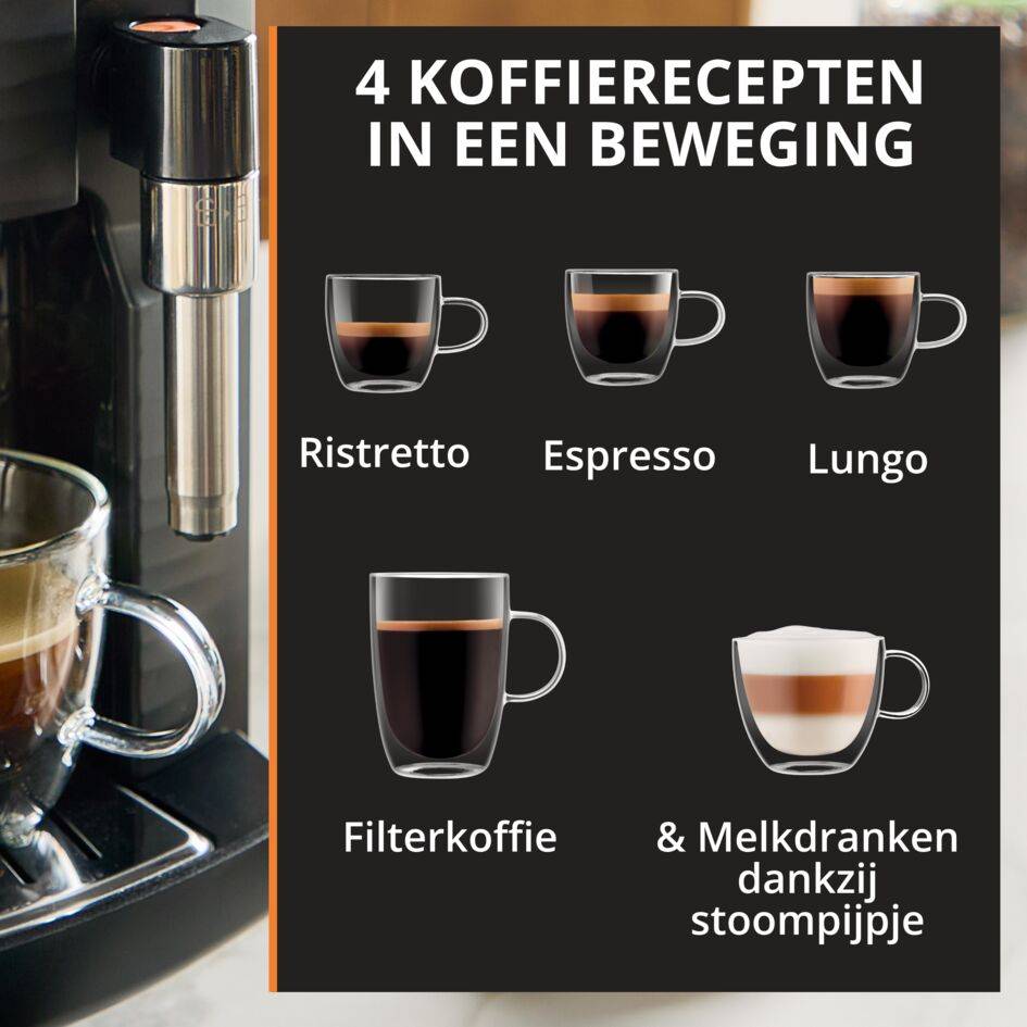 Intensity EA5008E0 Volautomatische espressotoestel - 4 koffierecepten - 1,7 L