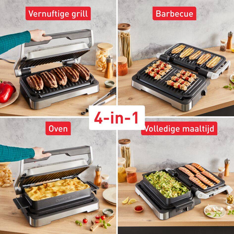 OptiGrill 4-in-1 XL GC784D10 Intelligente Grill & Barbecue - 12 programma's