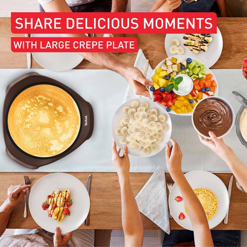 Crep'Party PY3229F0 - Appareil à crêpes - 2 grandes plaques amovibles