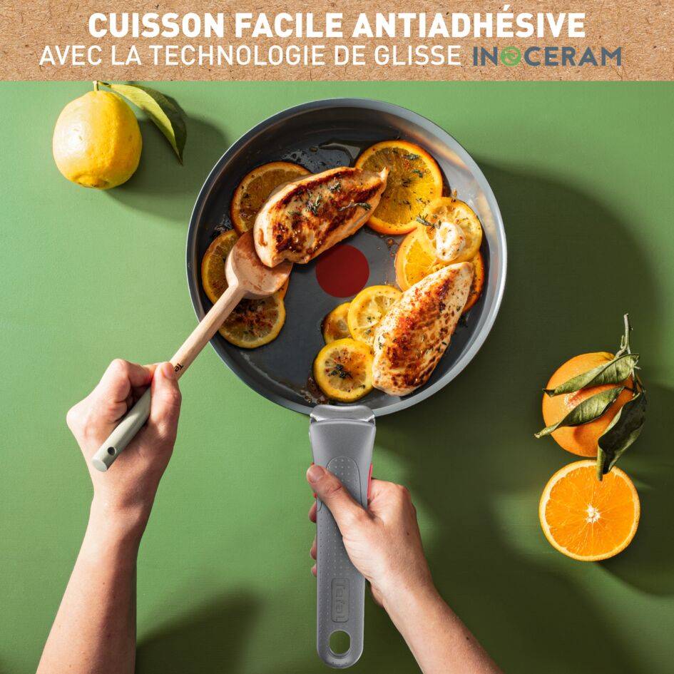 Ingenio Renew On L2603502 Sauteuse en céramique à poignée amovible - 24&nbsp;cm - Induction