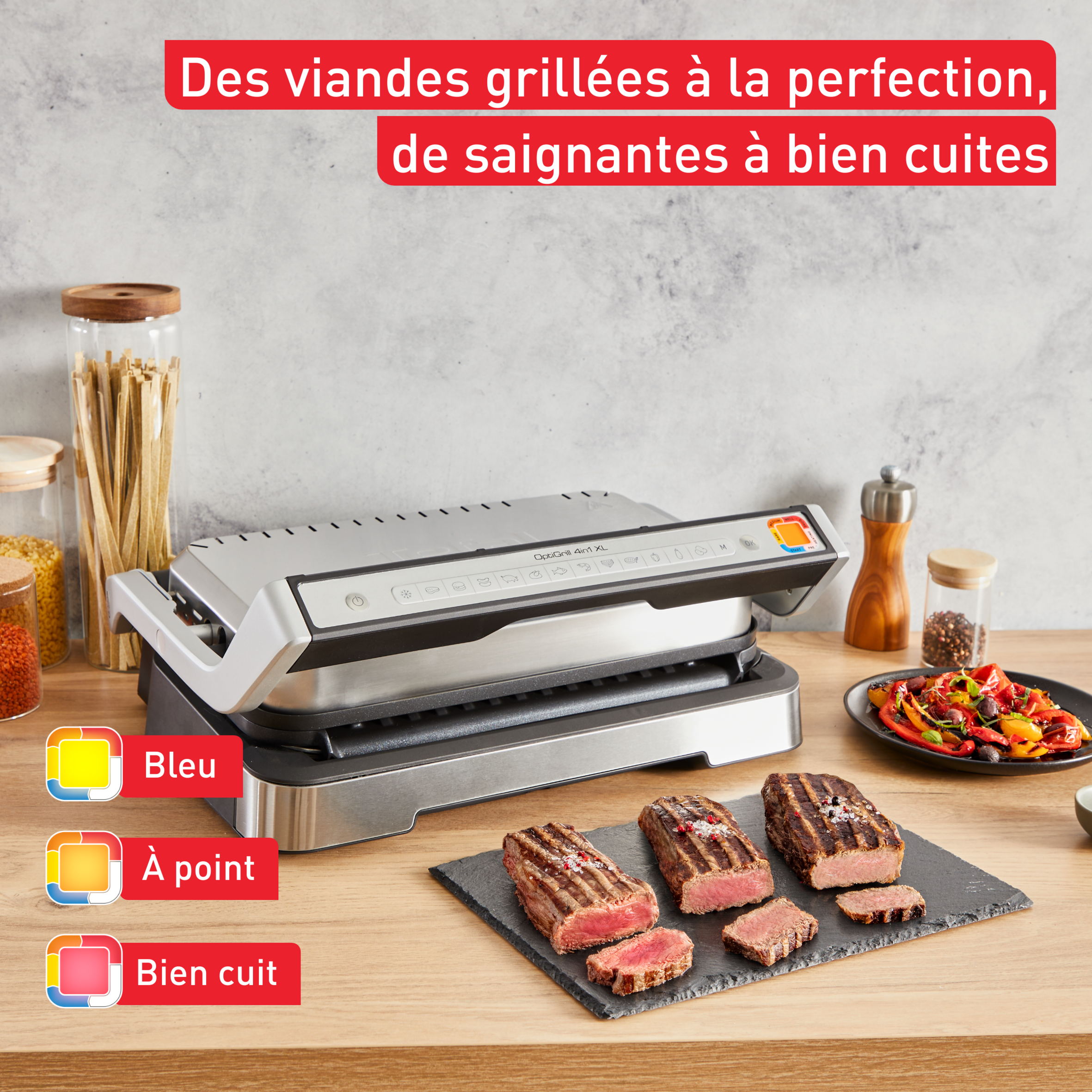 OptiGrill 4-en-1 XL GC784D10 Grill & Barbecue Intelligent - 12 programmes