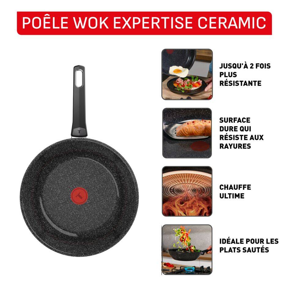 Expertise Ceramic G2021932 Wok - 28 cm - Induction