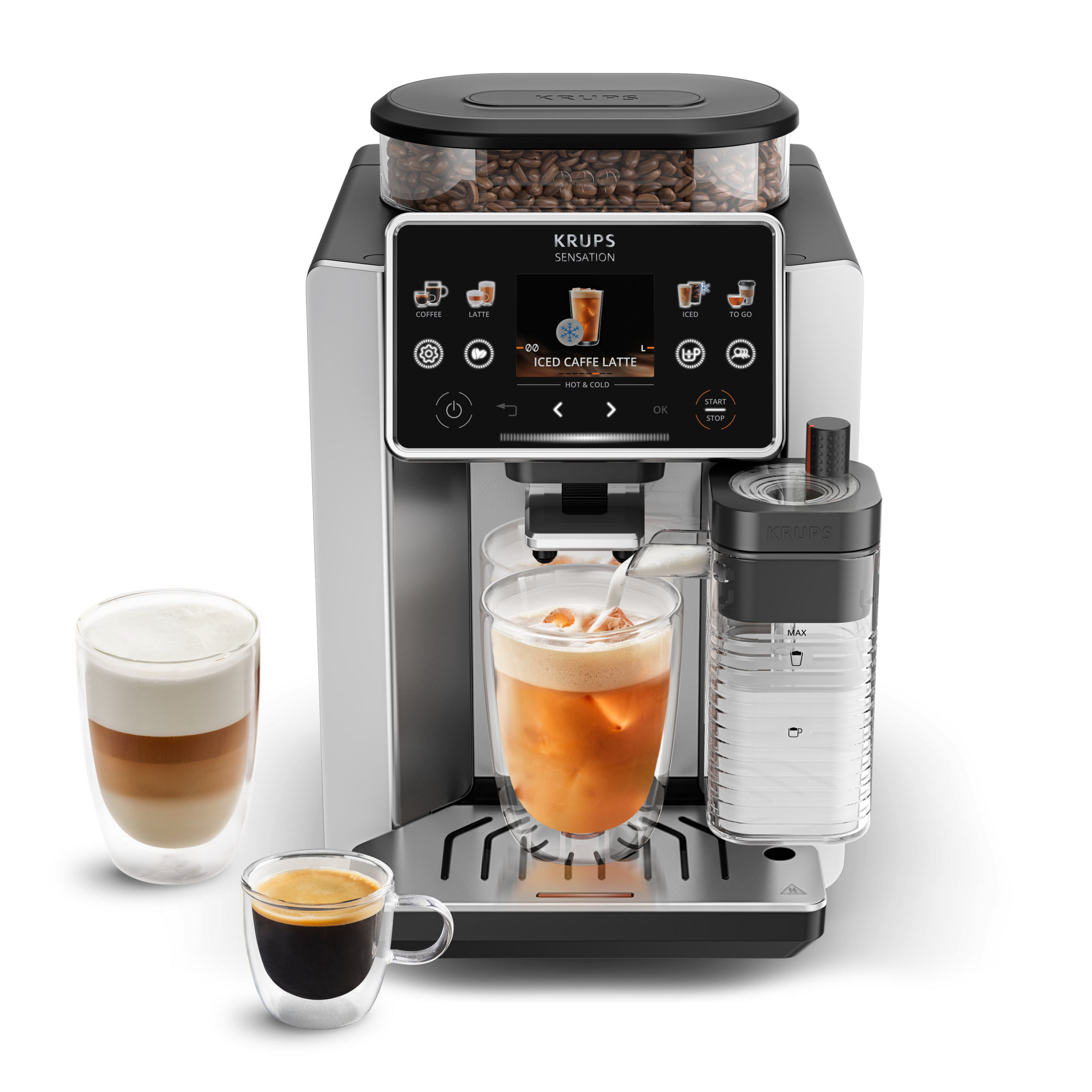 Sensation Elite EA918GE0 Volautomatische espressomachine - 30 koffierecepten - 1,7L