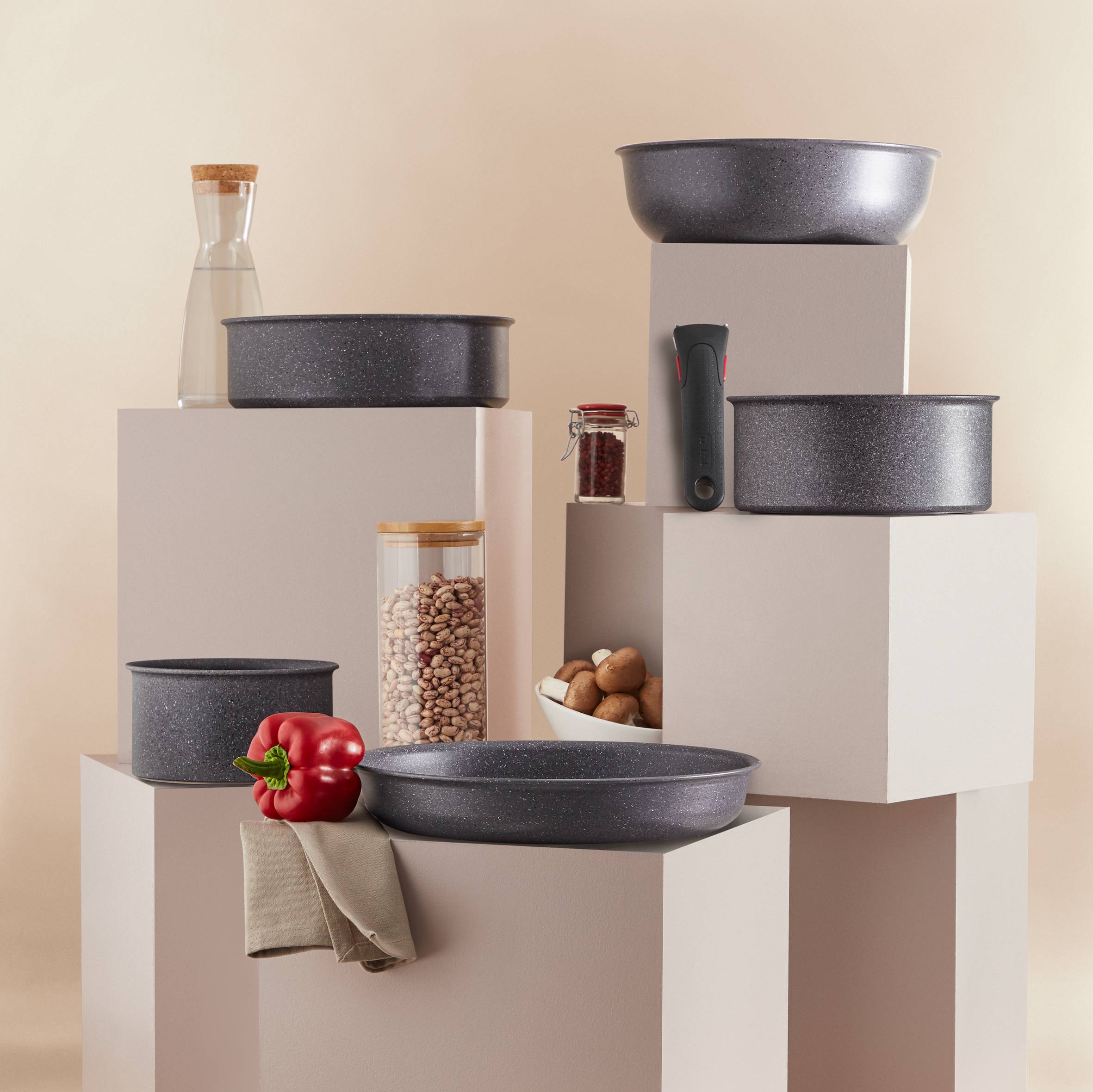 Ingenio Natural Force L3963502 Sauteuse à poignée amovible - 24 cm - Induction