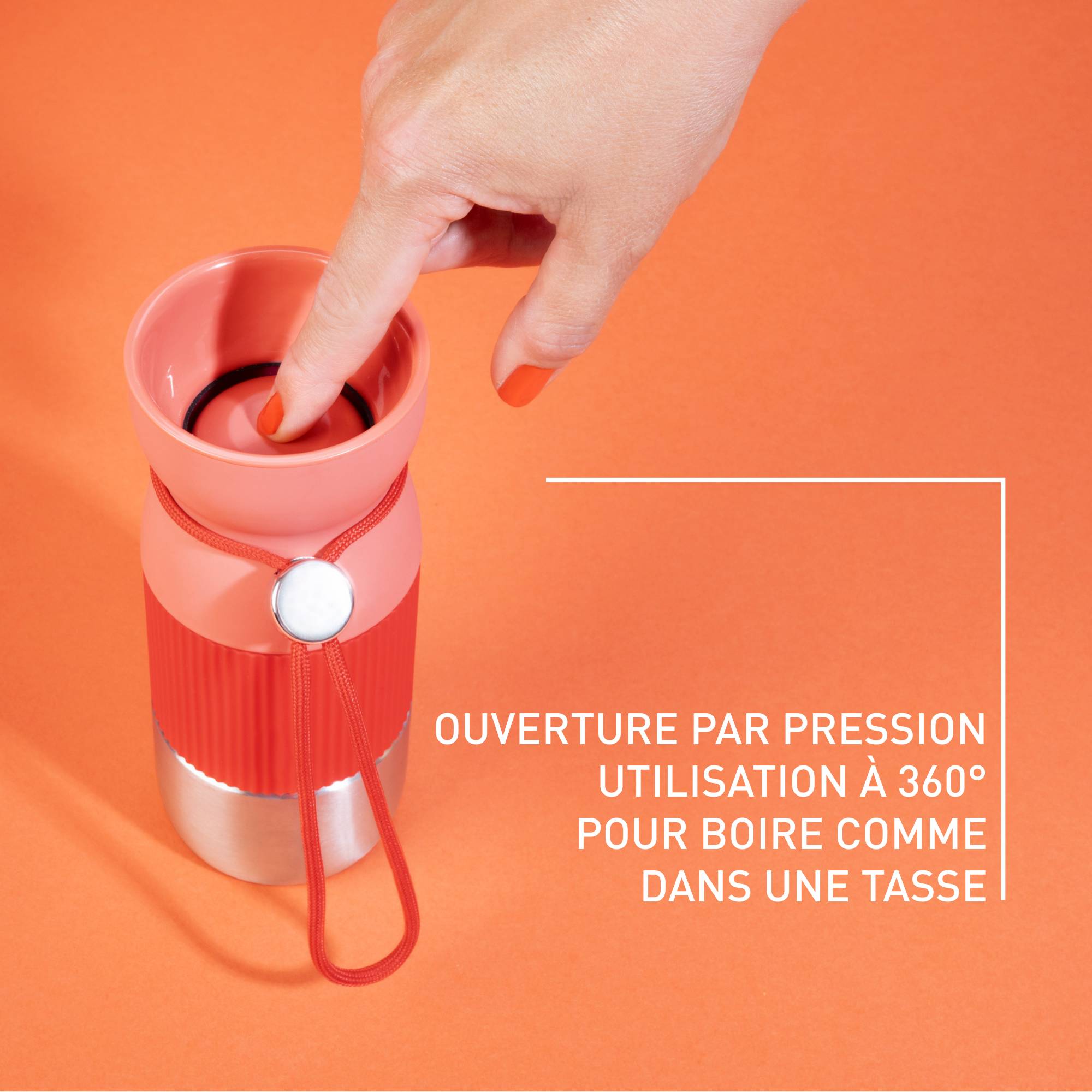 BeYou Cup N2191510 Mug isotherme - 0,36L - Rouge