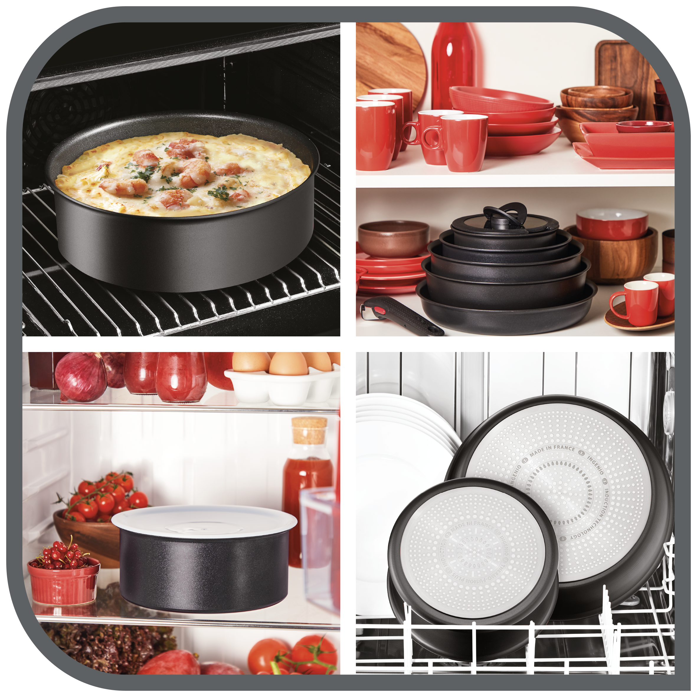 Tefal Ingenio Préferènce Pannenset 3 Delig - Koekenpan 24 Cm Steelpan O 20 Cm Handgreep