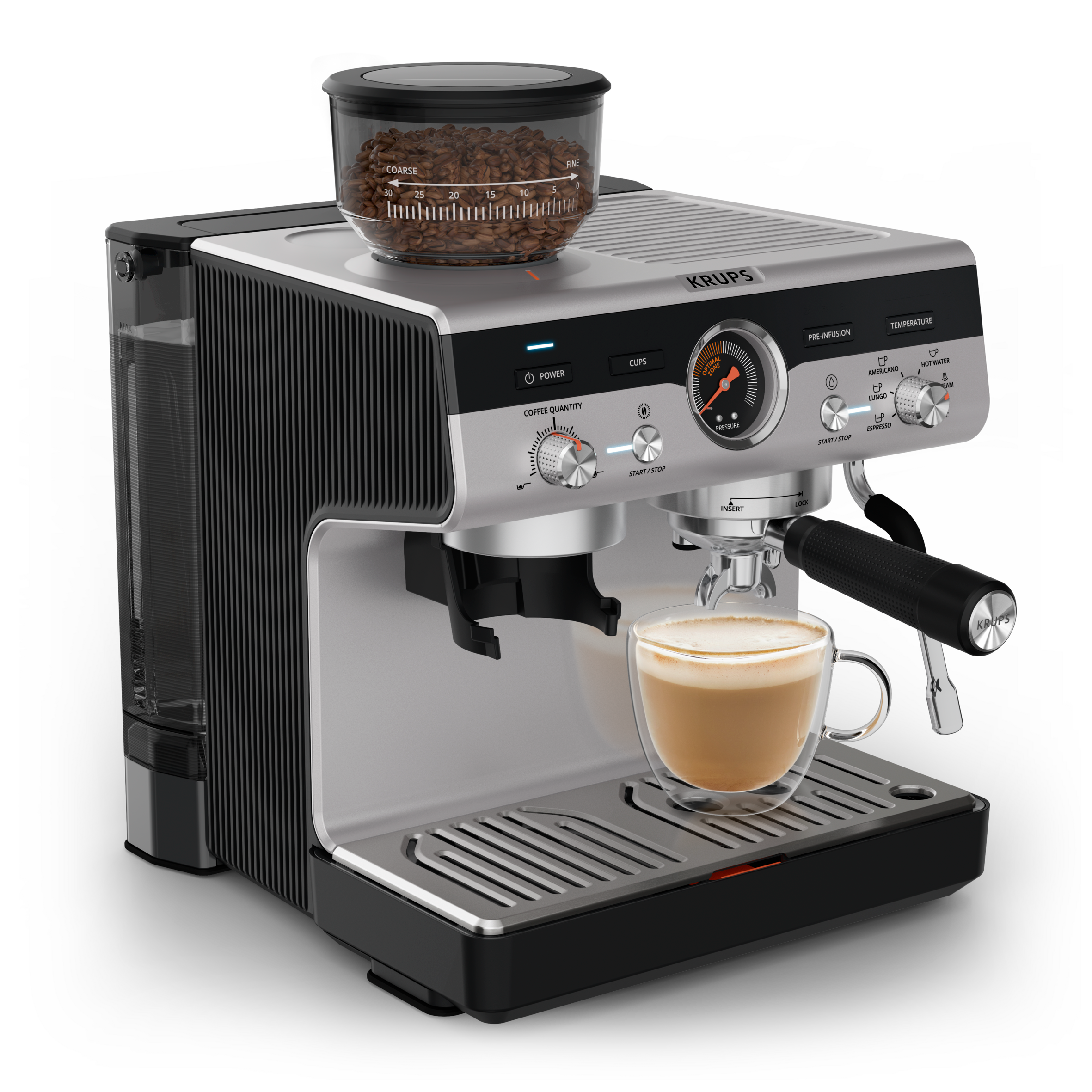 Precision XP801T Manuele espressomachine met molen