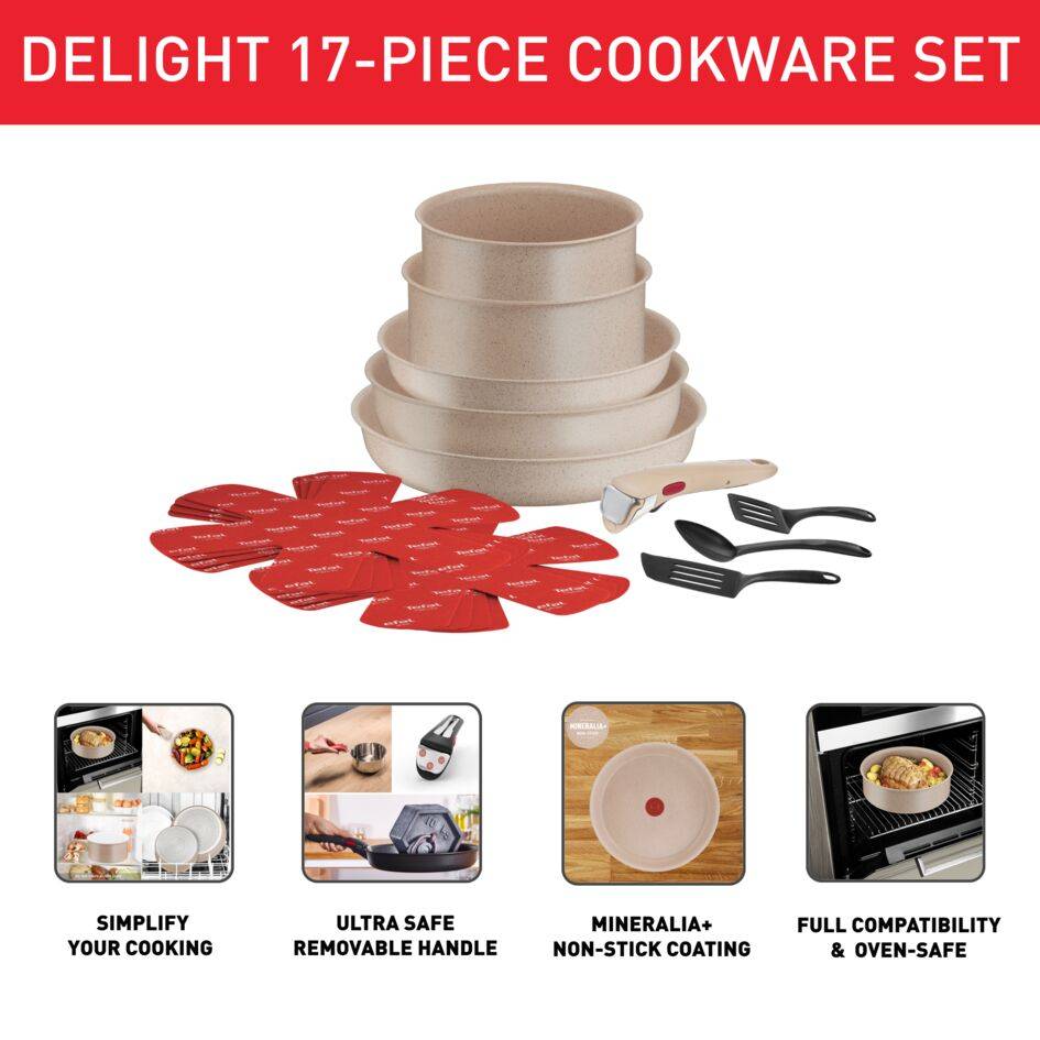 Ingenio Delight Sand L7839002 Set 17 pièces - induction
