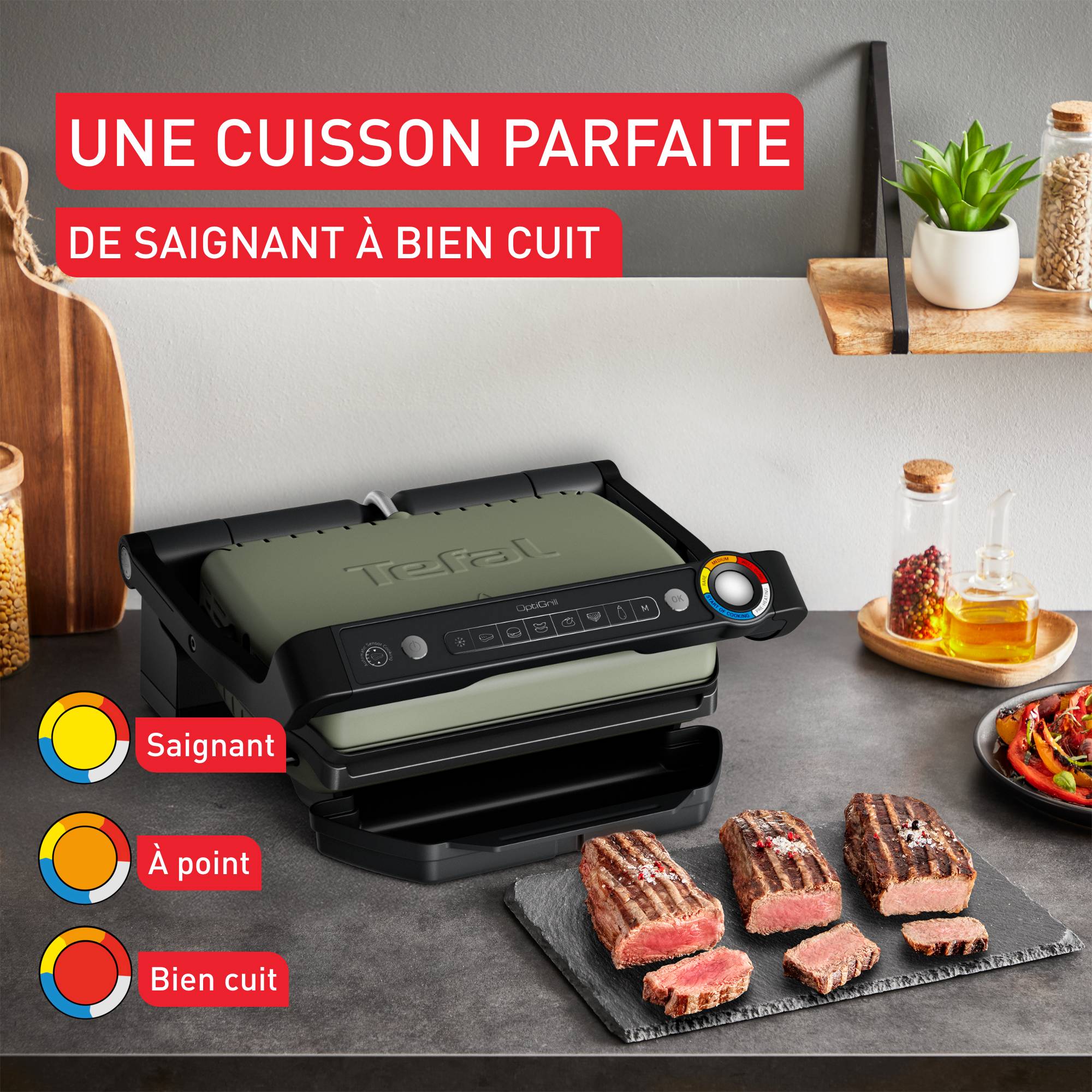 OptiGrill Eco Design GC71ELE0 Grill Intelligent - 6 programmes