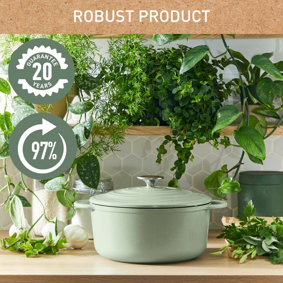 Lov E2587204 Cocotte en fonte peu profonde - 28 cm - Induction