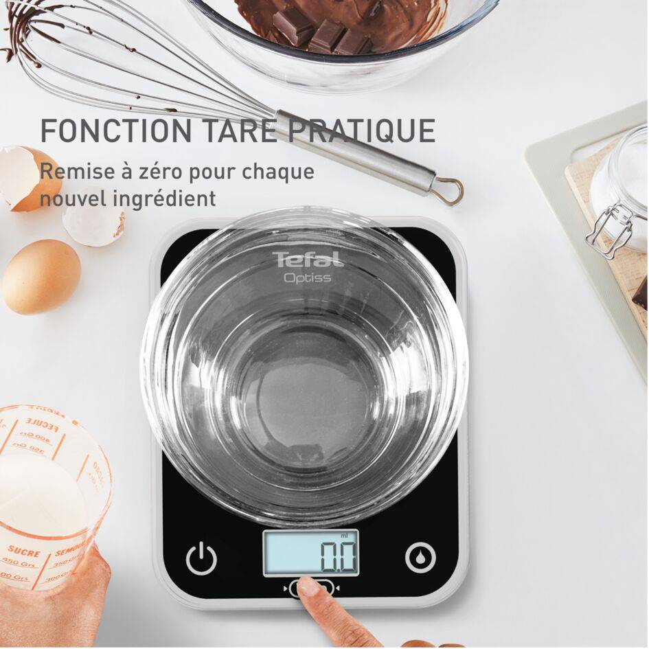 Optiss, Balance de cuisine électronique, Écran facile à lire, Résistant aux rayures