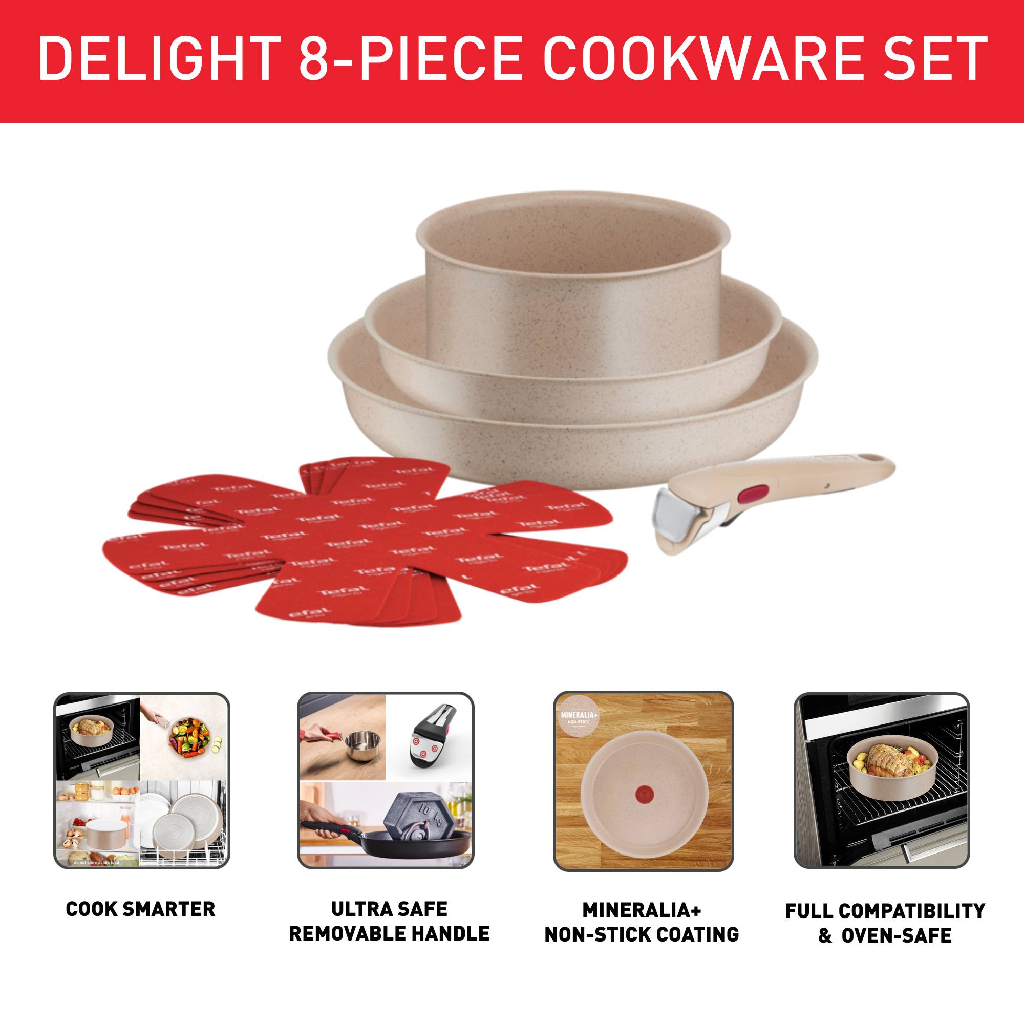 Ingenio Delight Sand L7839802 8-delige set - inductie