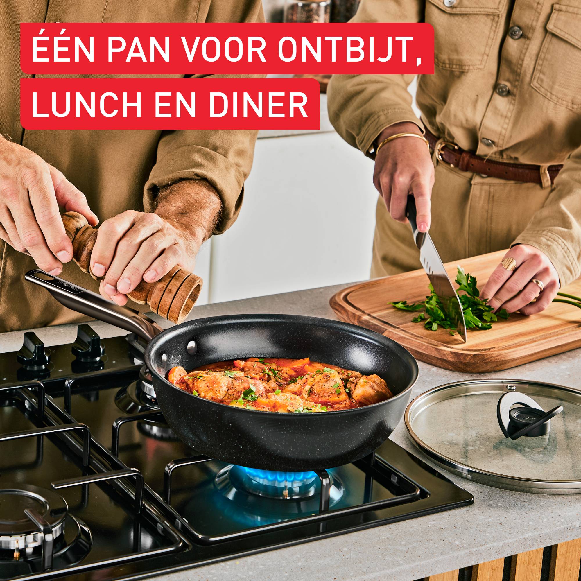 Experience Ceramic G2228202 Multiwok + Deksel - 26 cm - Inductie