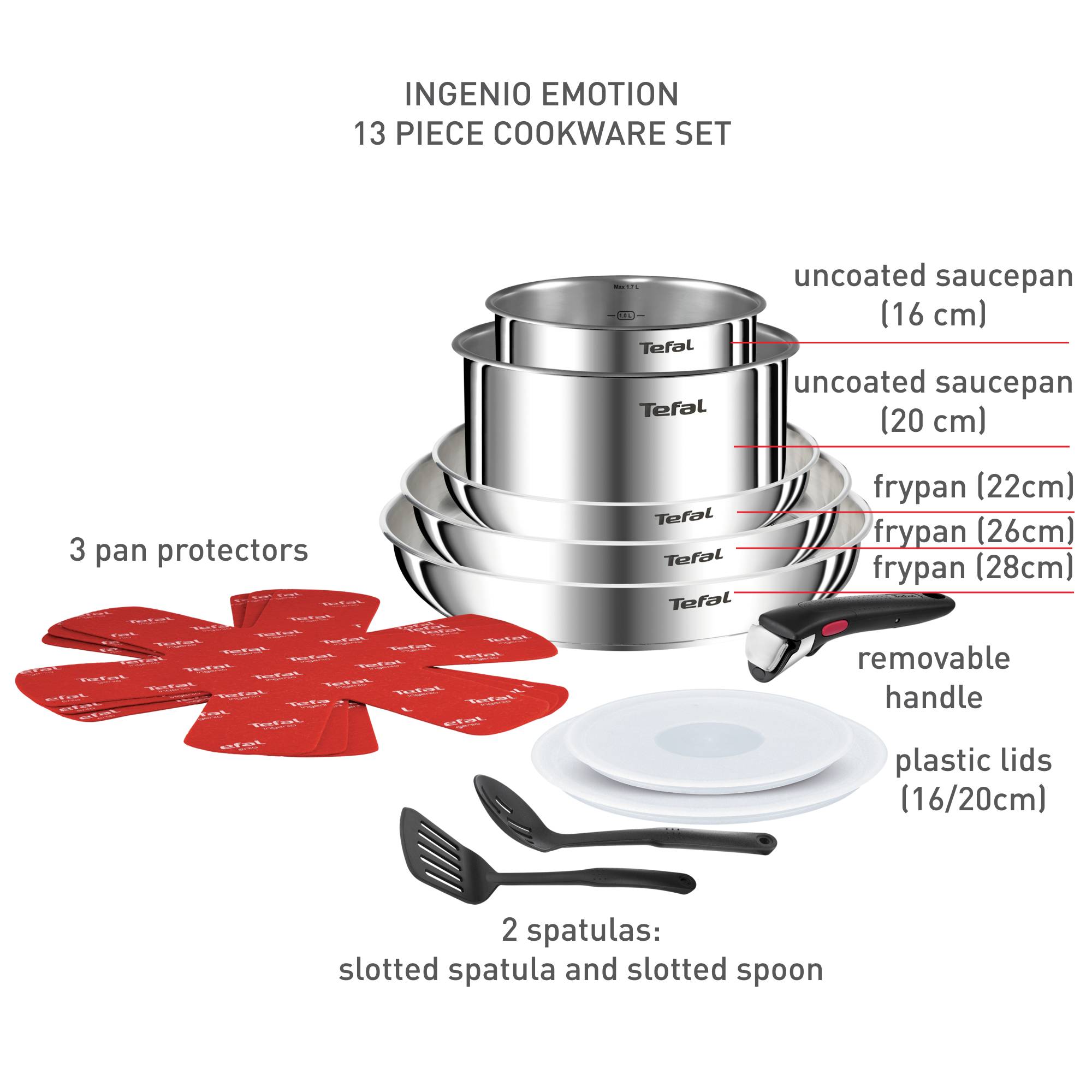 Ingenio Emotion L896SD04 Set de 13 pièces - Induction