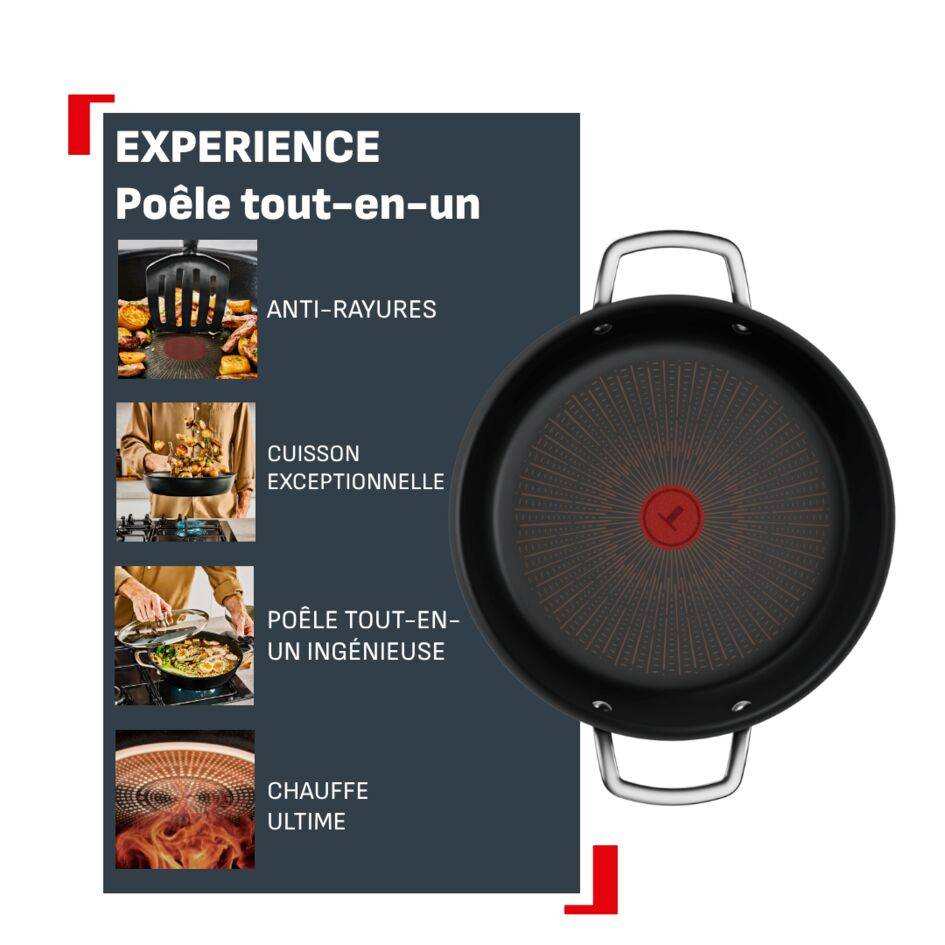 Experience G3348843 Poêle tout-en-un + couvercle - 24 cm - Induction