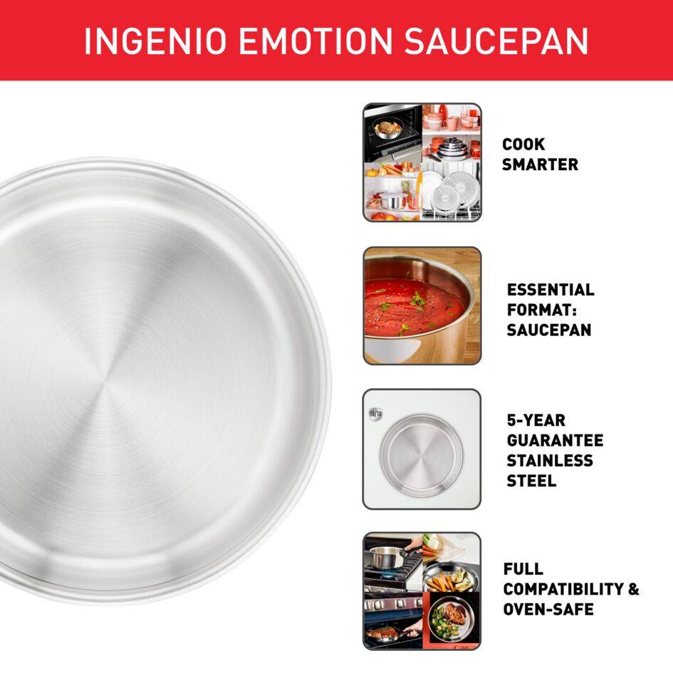 Emotion Ongecoate Roestvrijstalen Steelpan 16 cm