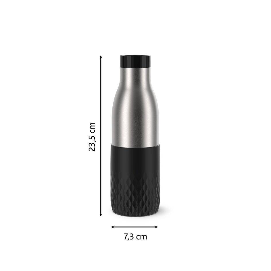 Bludrop Sleeve N3110510 Gourde inox et silicone - 0,5L - Noir