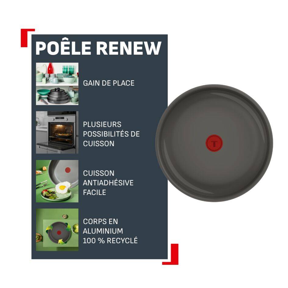 Renew Ceram P2000602 Poêle en céramique - 28 cm - Induction
