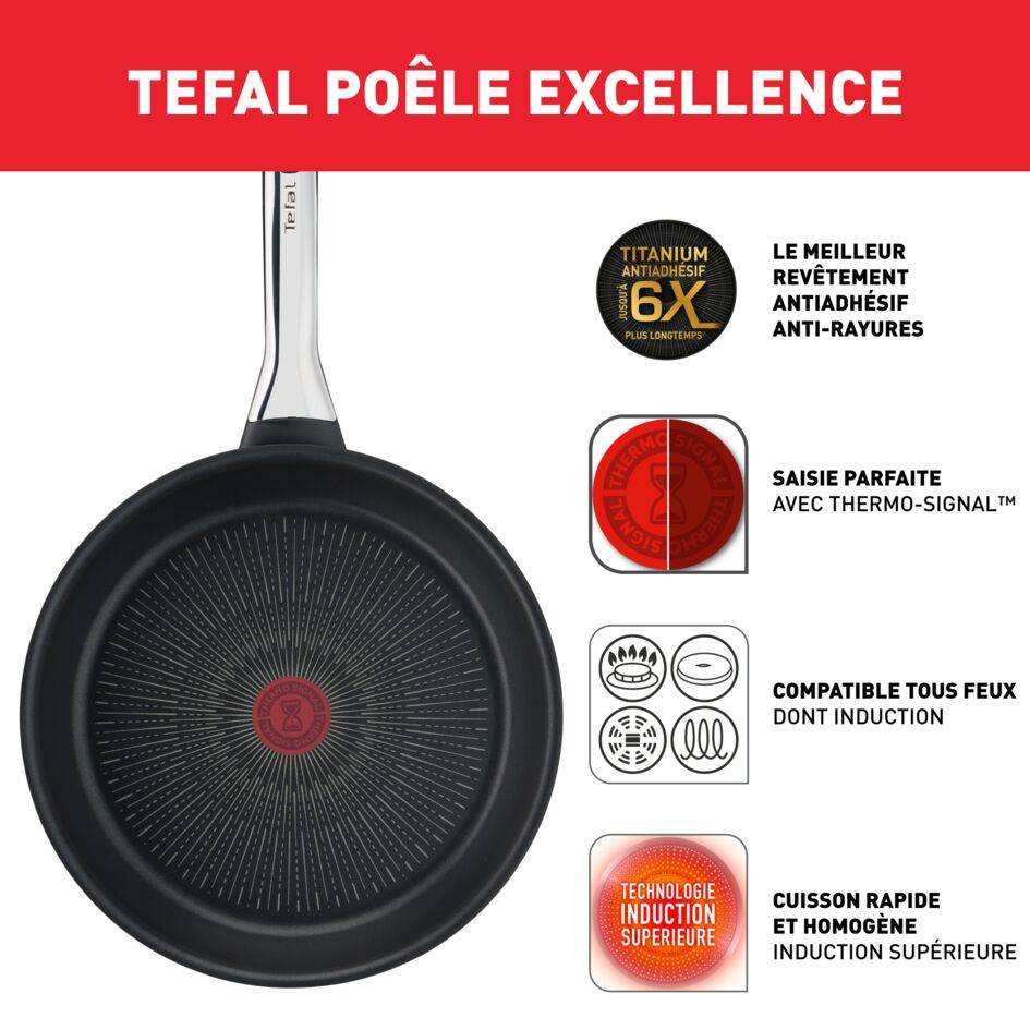 Excellence G2690832 Poêle à frire - 32 cm - Induction
