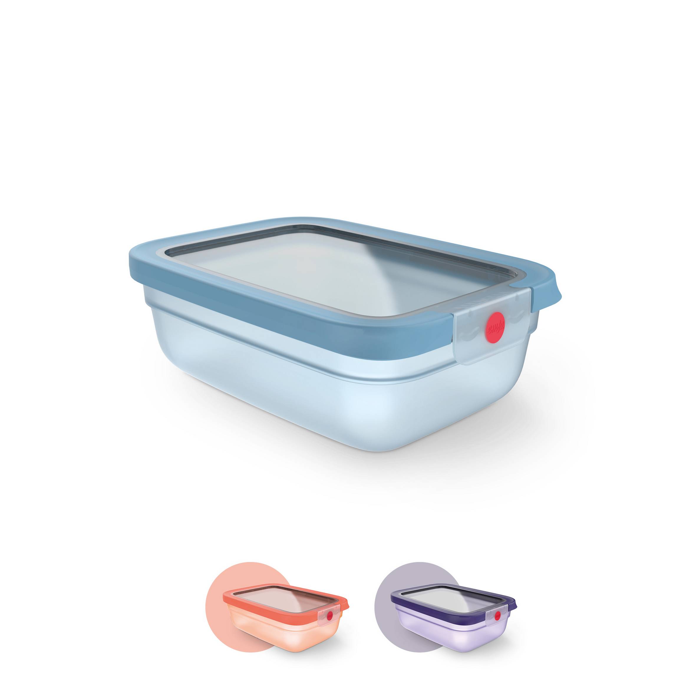 OneClick N1230210 Set de 5 boîtes de conservation - 2x0,5L / 2x1,2L / 2,3L