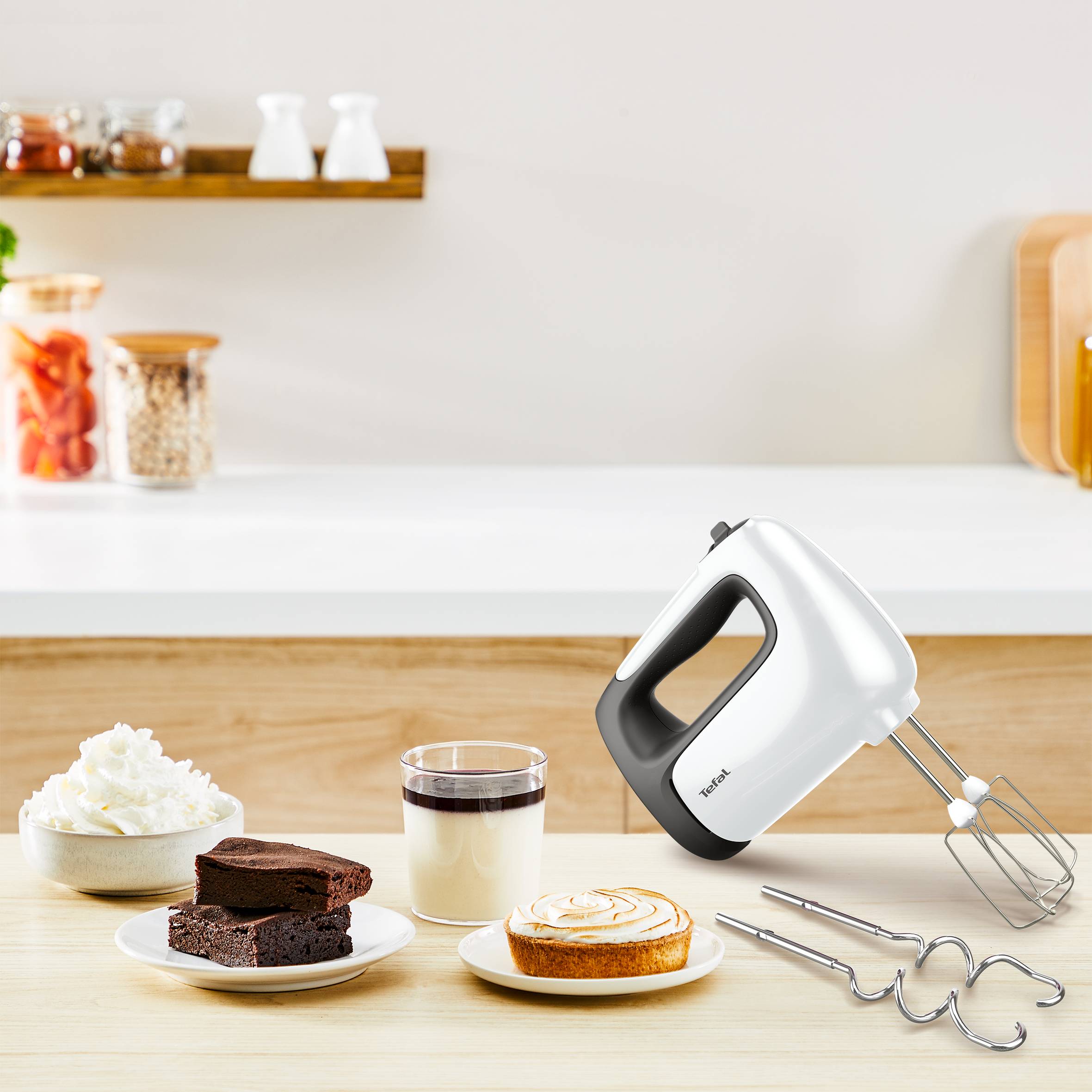 Prep’Mix+ HT462138 Handmixer + deeghaken + staafmixer-opzetstuk + maatbeker