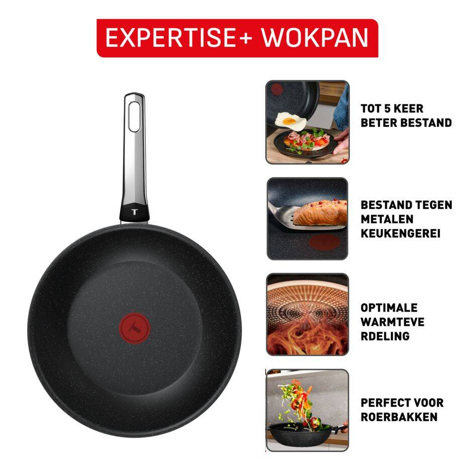 Expertise+ G3331943 Wokpan - 28 cm - Inductie