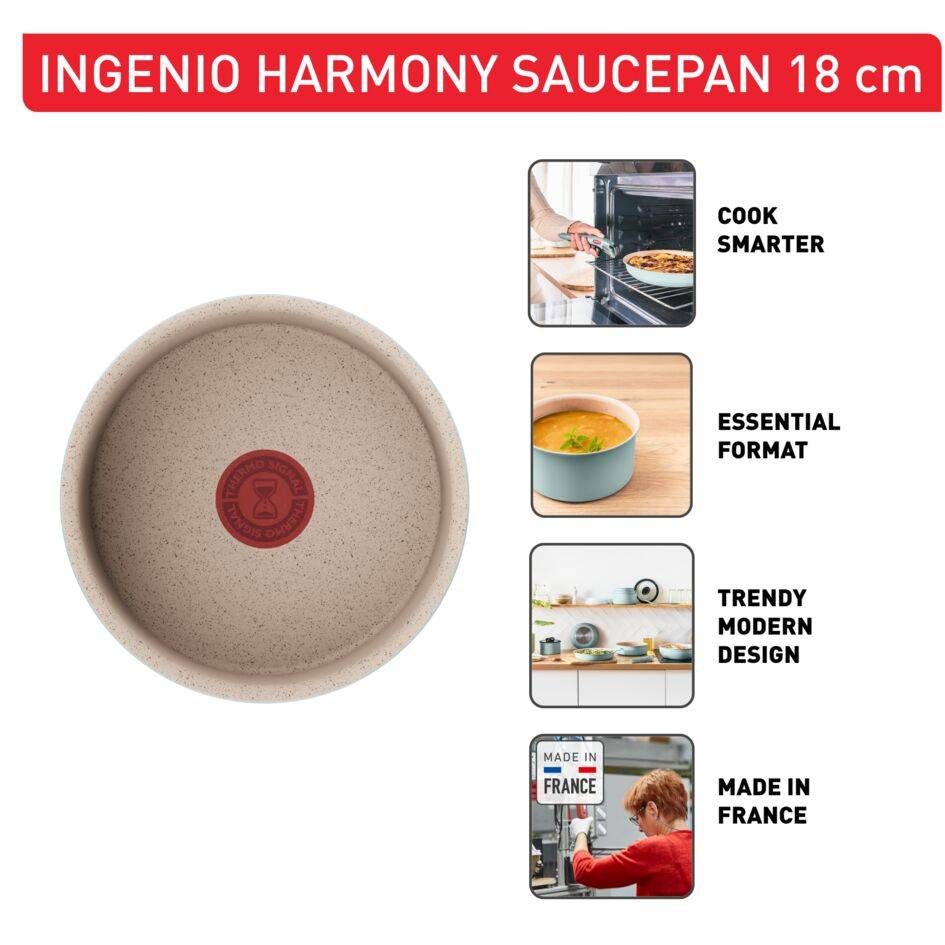 Ingenio Harmony, steelpan 18 cm, afneembaar handvat