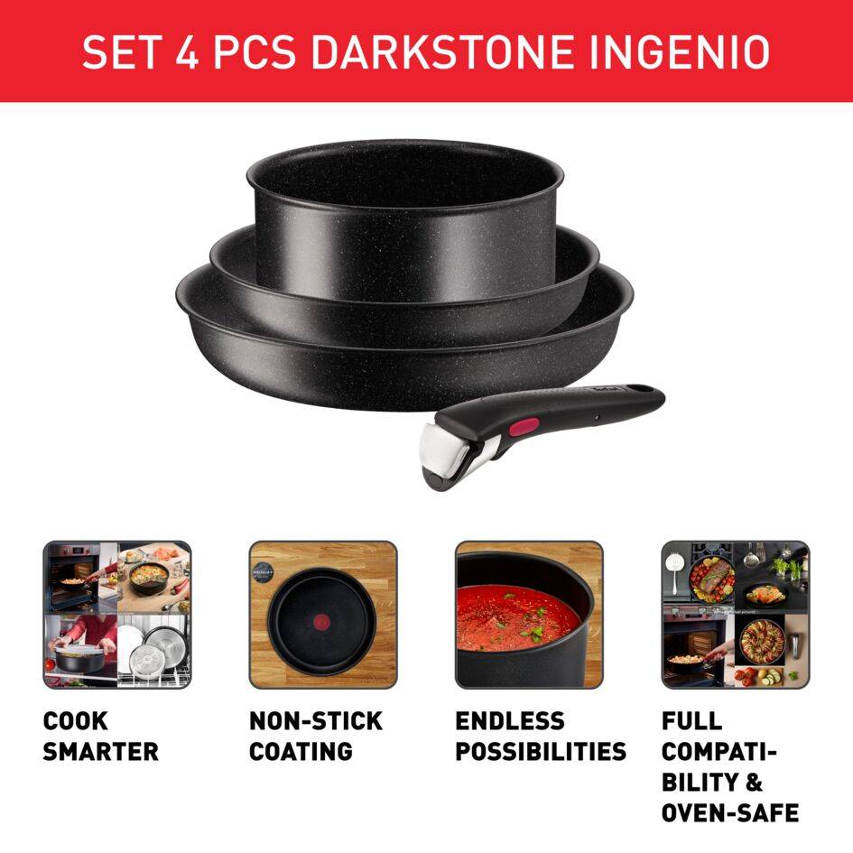 Ingenio Darkstone L3998412 4-delige set - Inductie