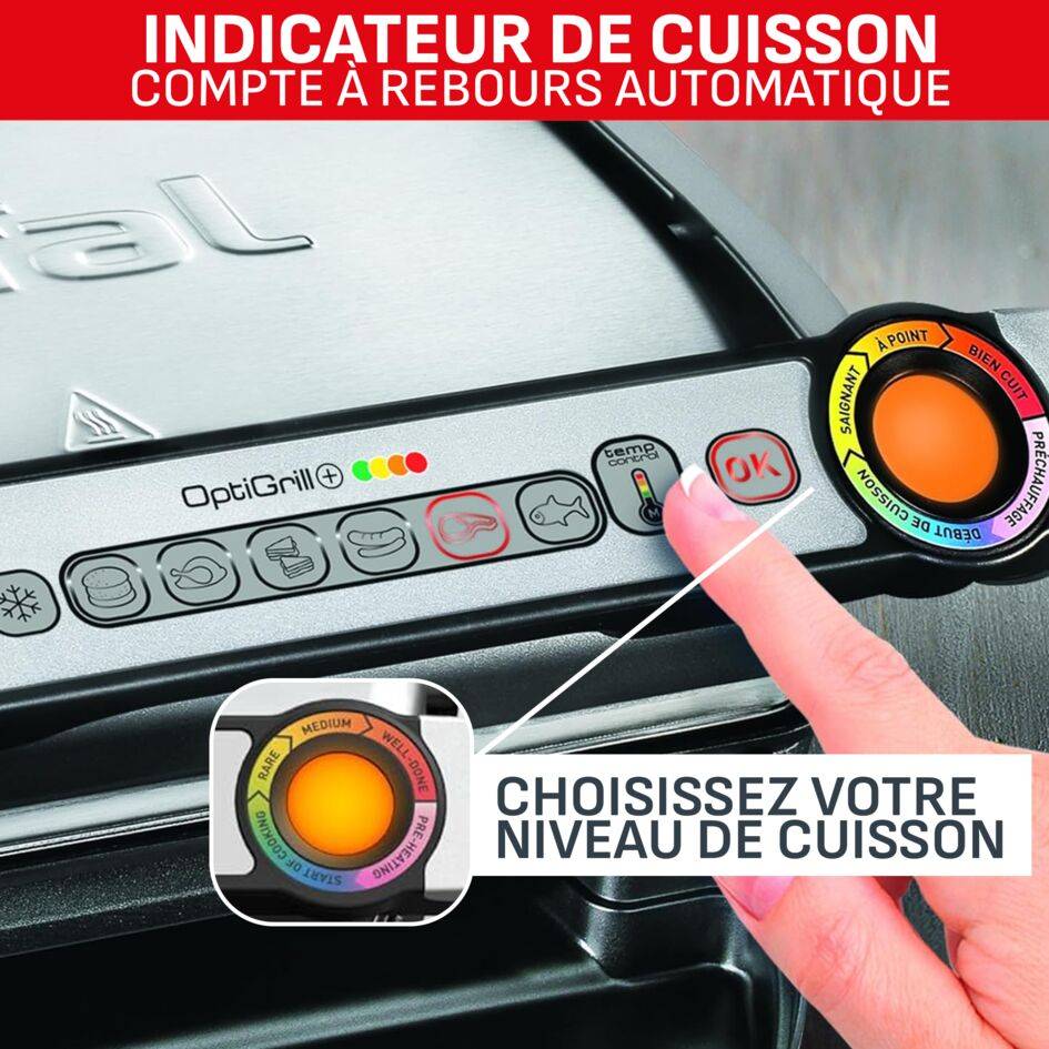 OptiGrill+ Gaufres GC716D12 Grill Intelligent - 6 programmes avec 'Pack Gaufres'