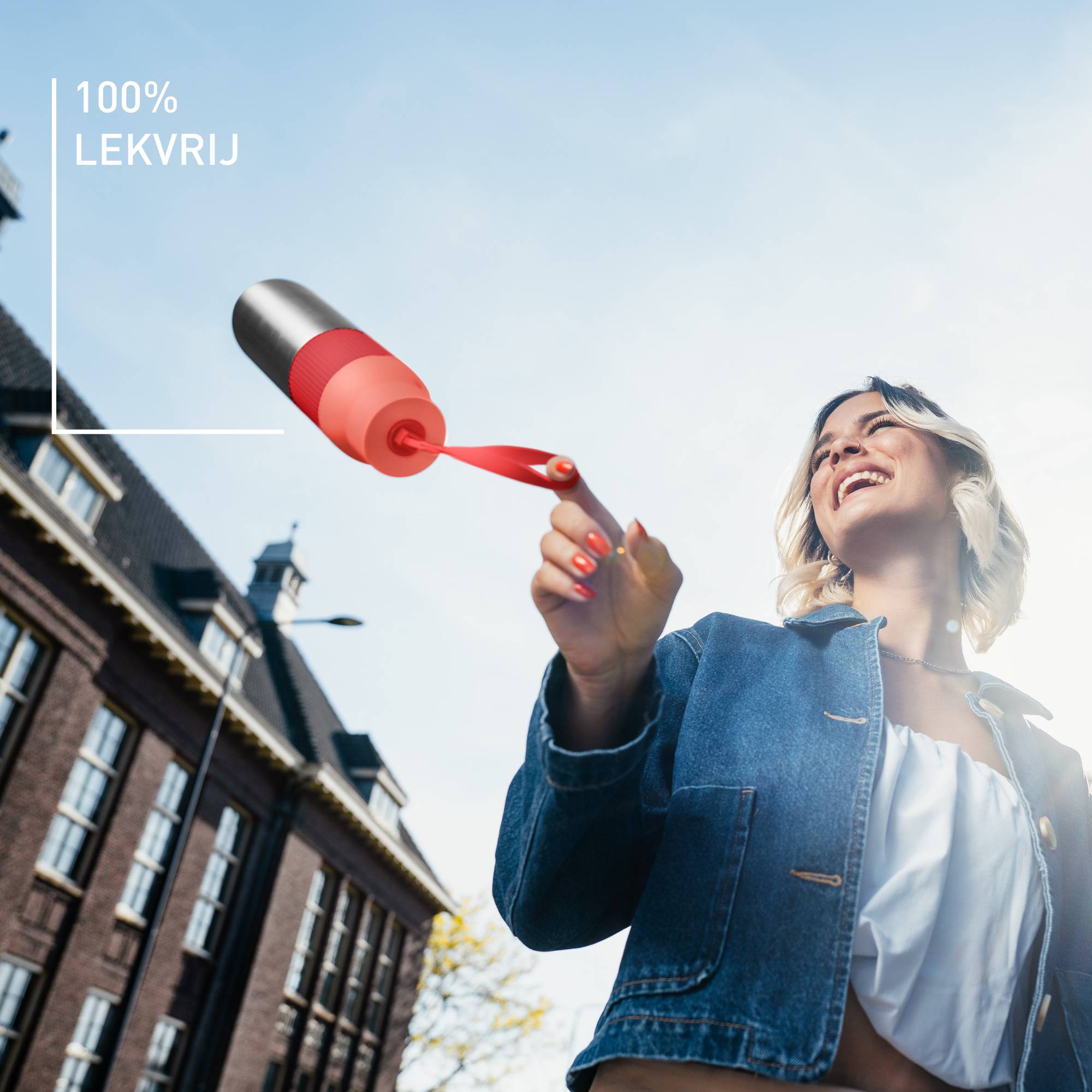 BeYou Twist N2193310 Isotherme drinkfles - 0,7L - Rood