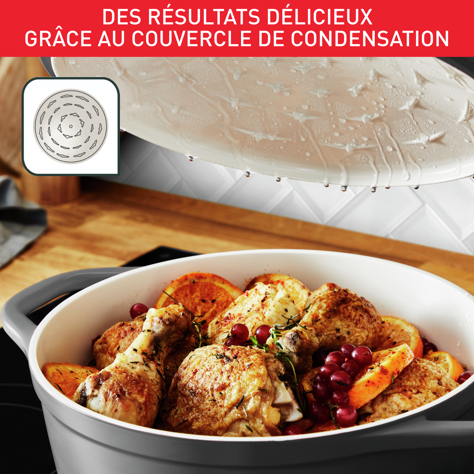 Air E2554604 Cocotte en aluminium - 24 cm - Induction