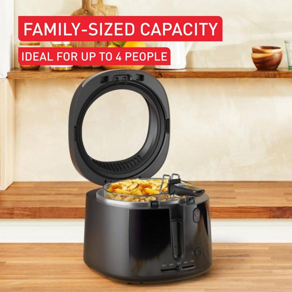 Vision FF2528 Friteuse Grande fenêtre pour garder un oeil sur la cuisson, 1.2Kg, 4 Personnes