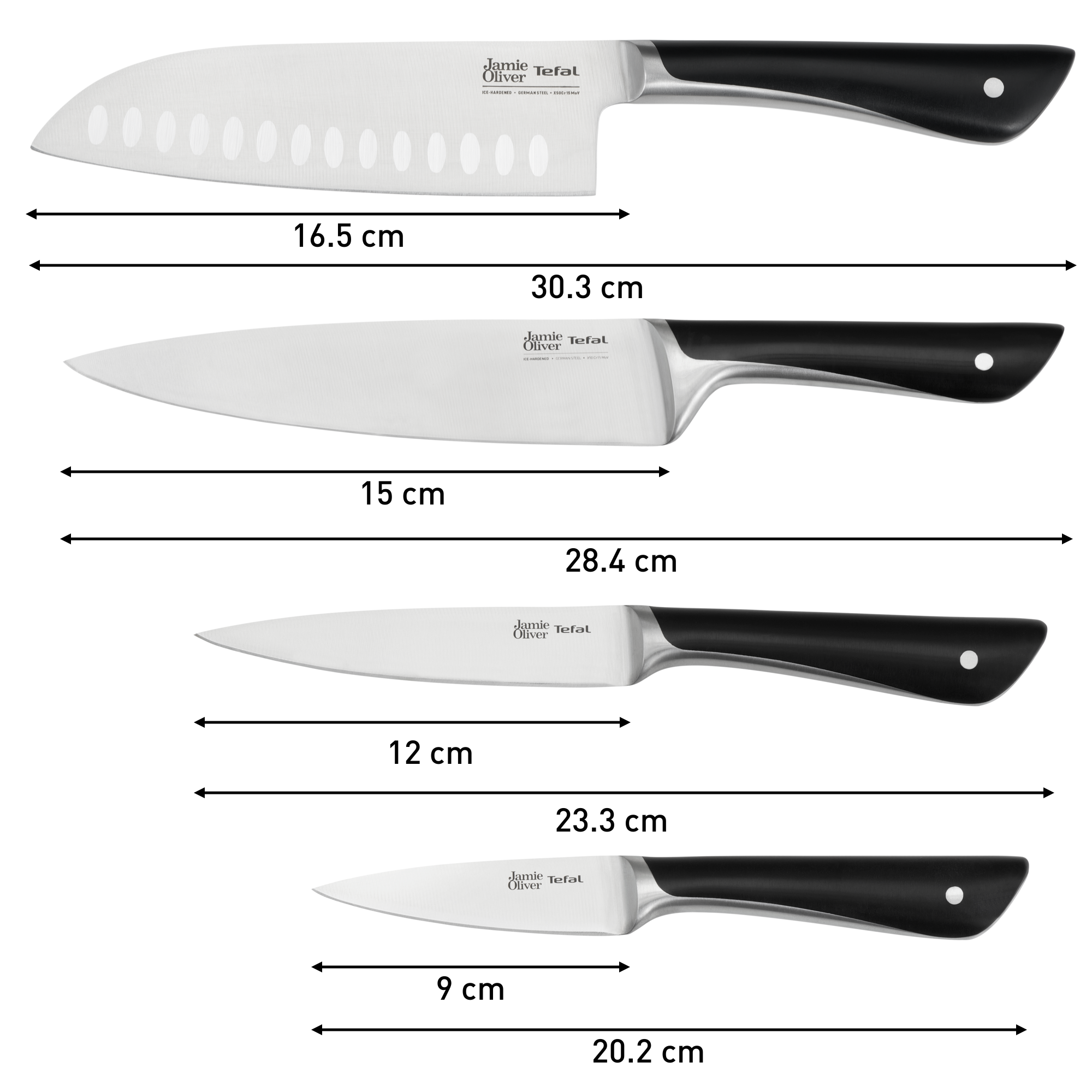 Jamie Oliver K267S456 Set de 4 couteaux de cuisine