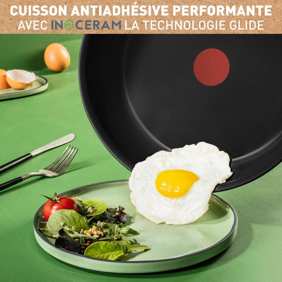 Renew Black On C4350432 Poêle en céramique - 24 cm - Induction
