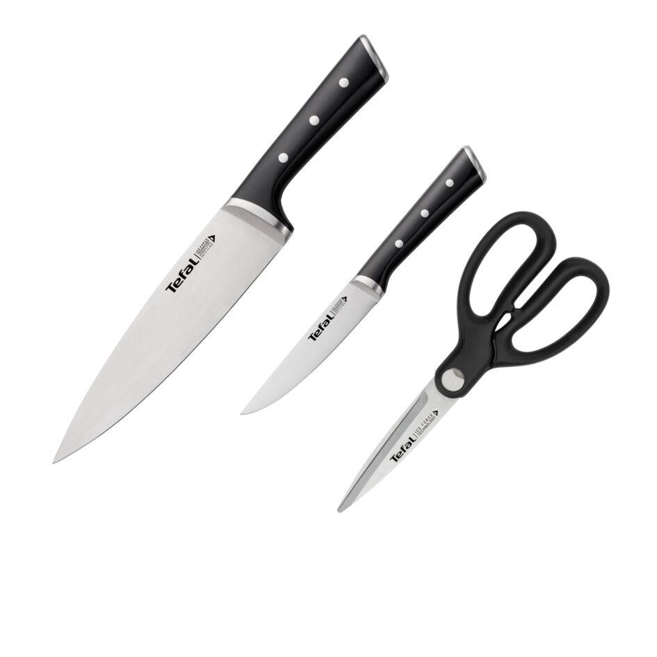 Ice Force 3-delige set: Koksmes 20 cm + stanleymes 11 cm + keukenschaar, keukenmes