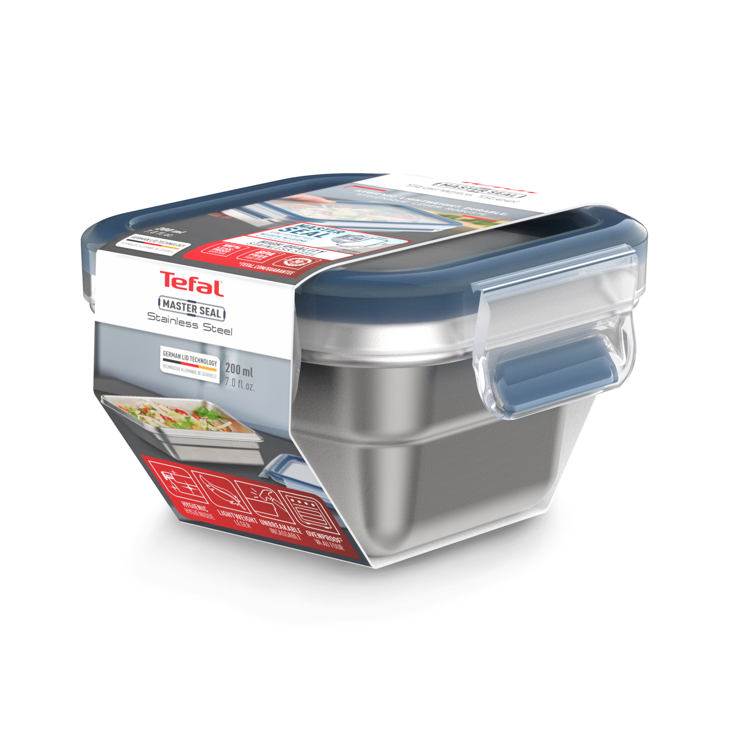 Boite de conservation alimentaire Clip & Close Inox