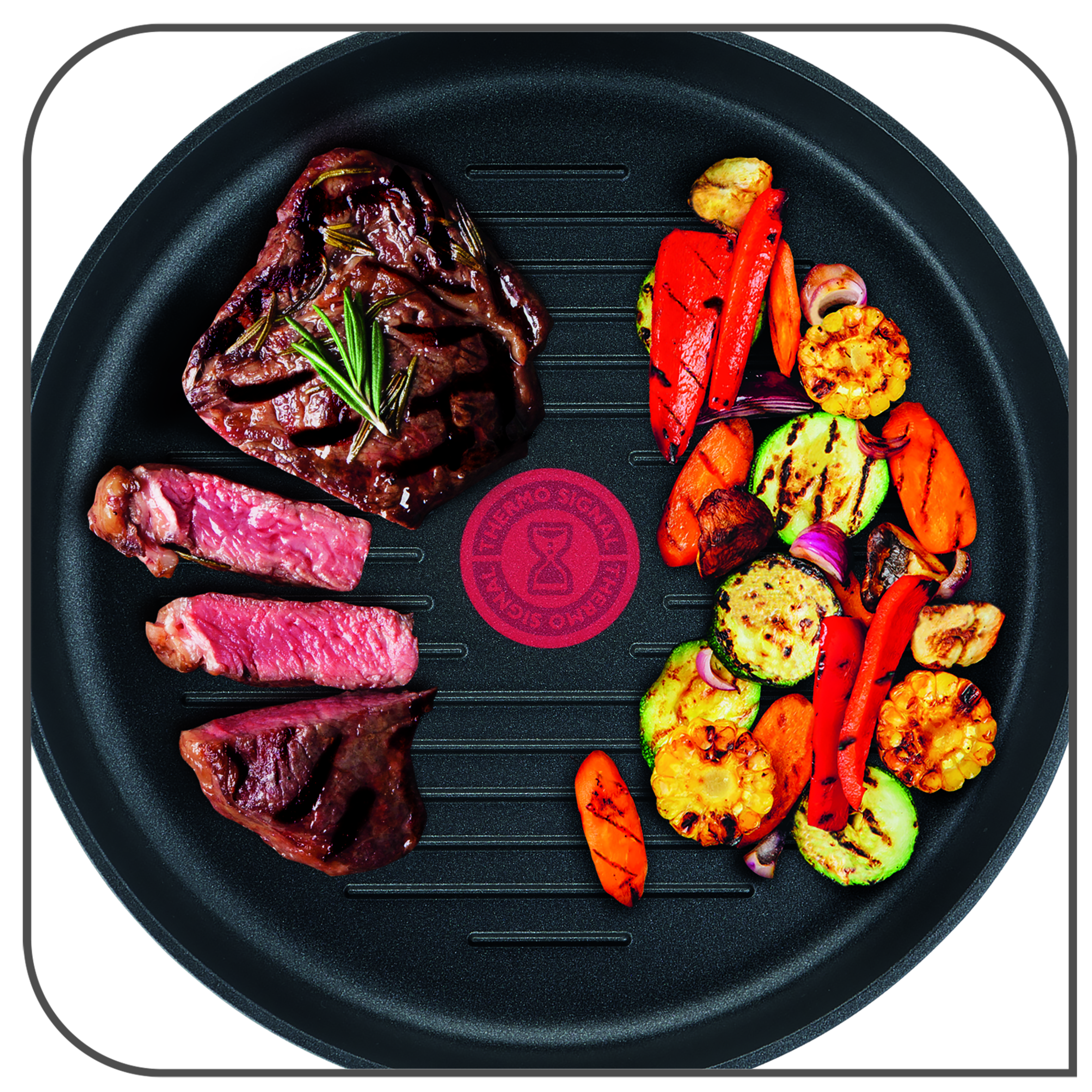 Ingenio Eco Resist L8584004 Gietijzeren grillpan - 26 cm - Inductie