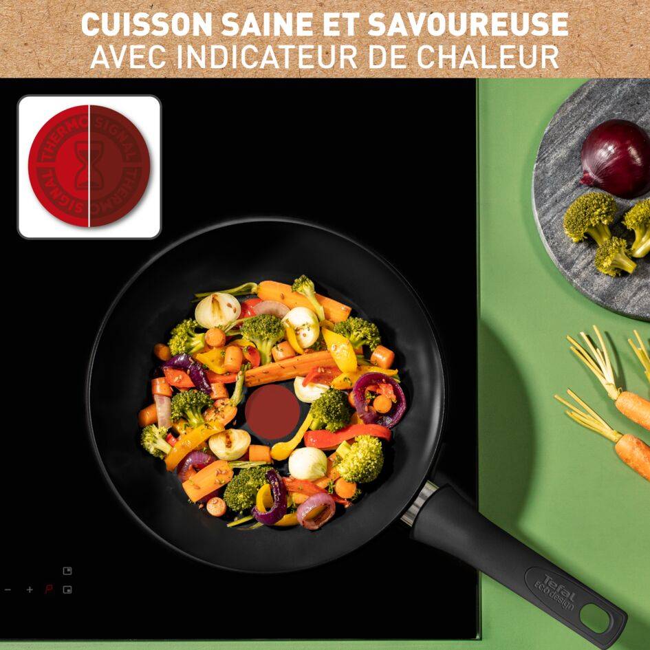 Renew Black On C4351932 Wok en céramique - 28 cm - Induction