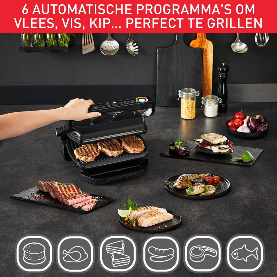 OptiGrill+ XL Snacking GC724D12 Intelligente Grill - 9 programma's
