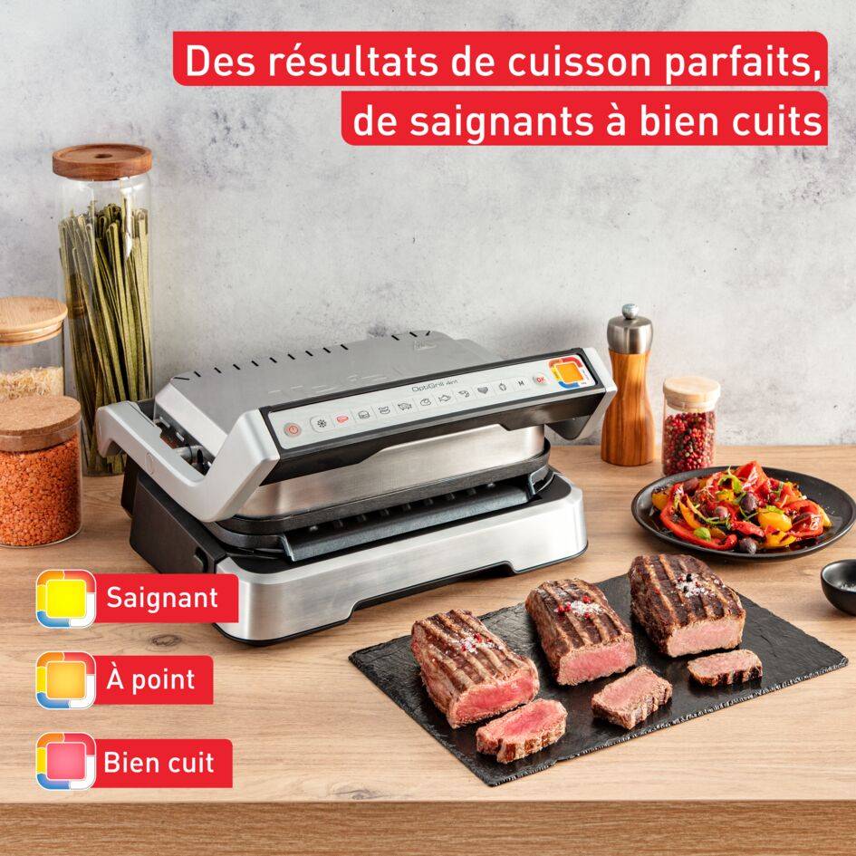 OptiGrill 4-en-1 GC774D10 Grill & Barbecue intelligent - 9 programmes