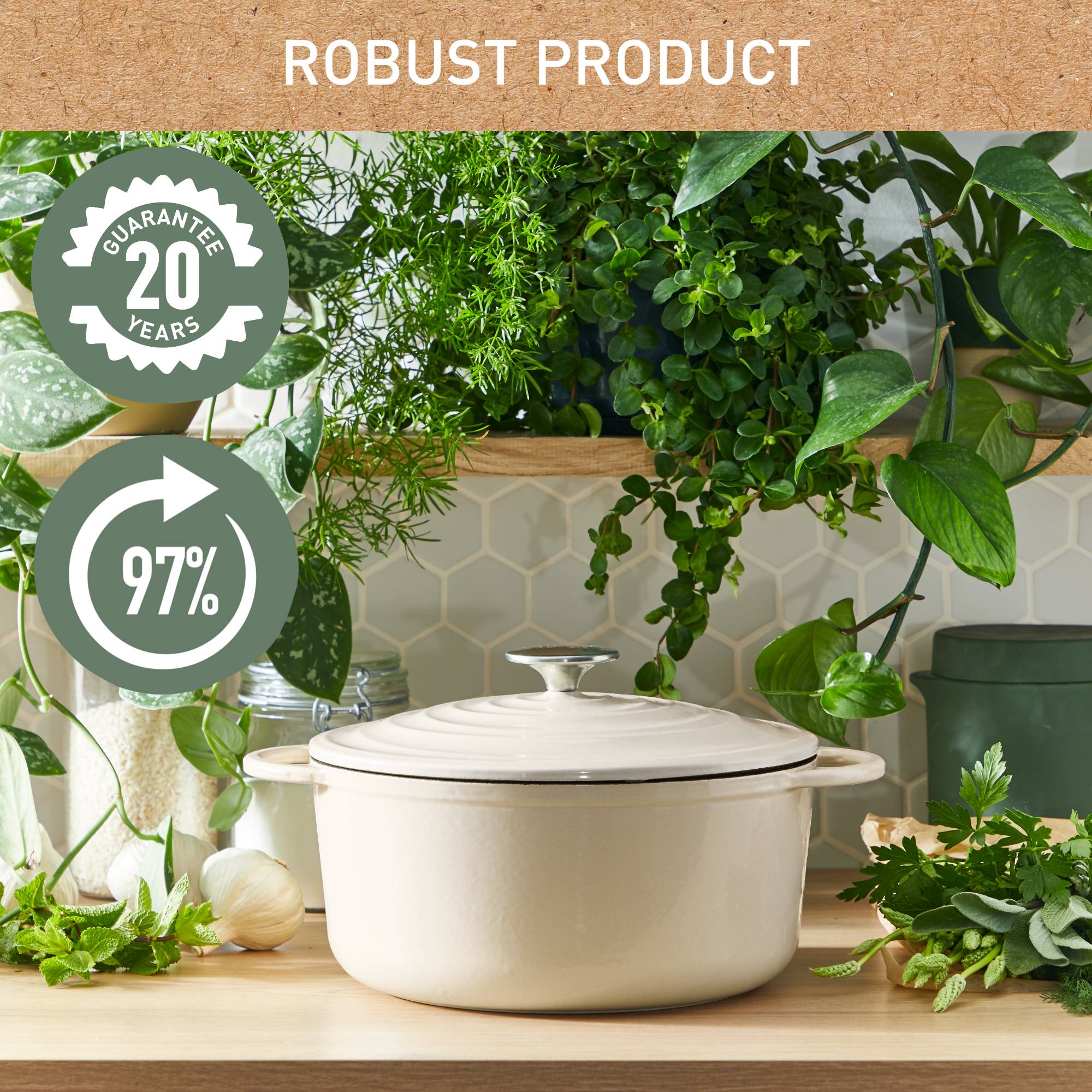 Lov E2590404 Gietijzeren kookpot - 25 cm - Inductie