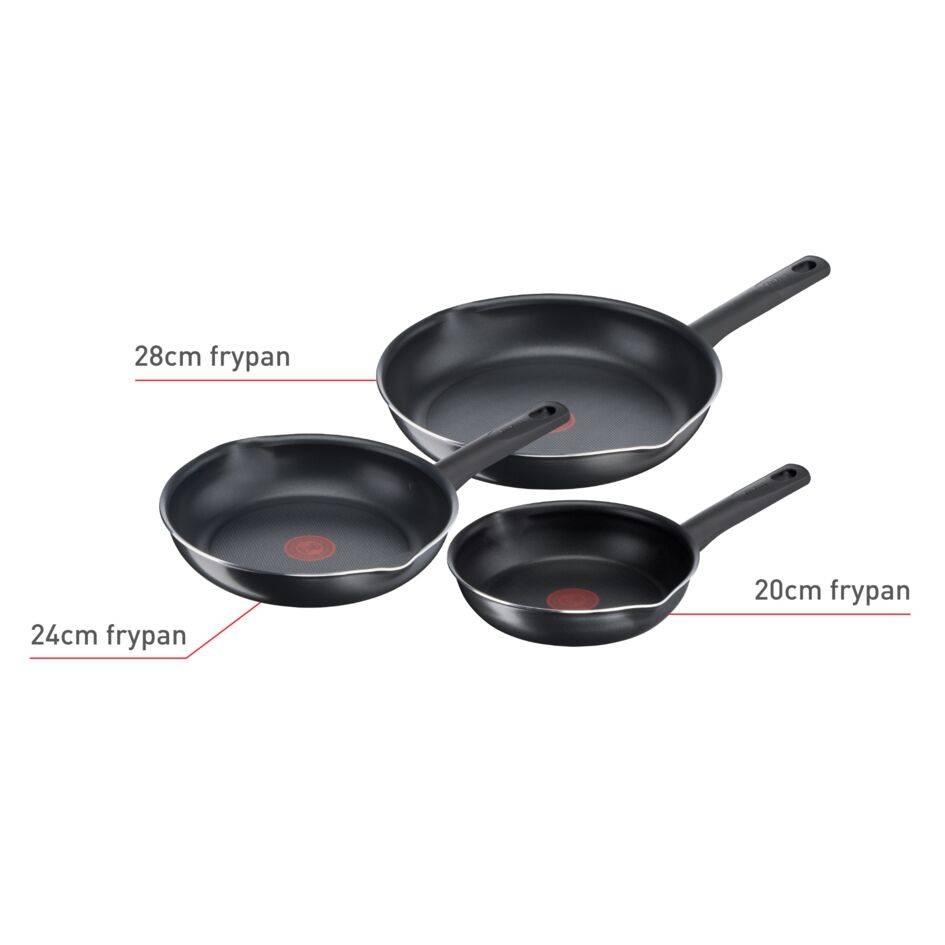 Day By Day B5649032 Set de 3 poêles à frire 20/24/28 cm