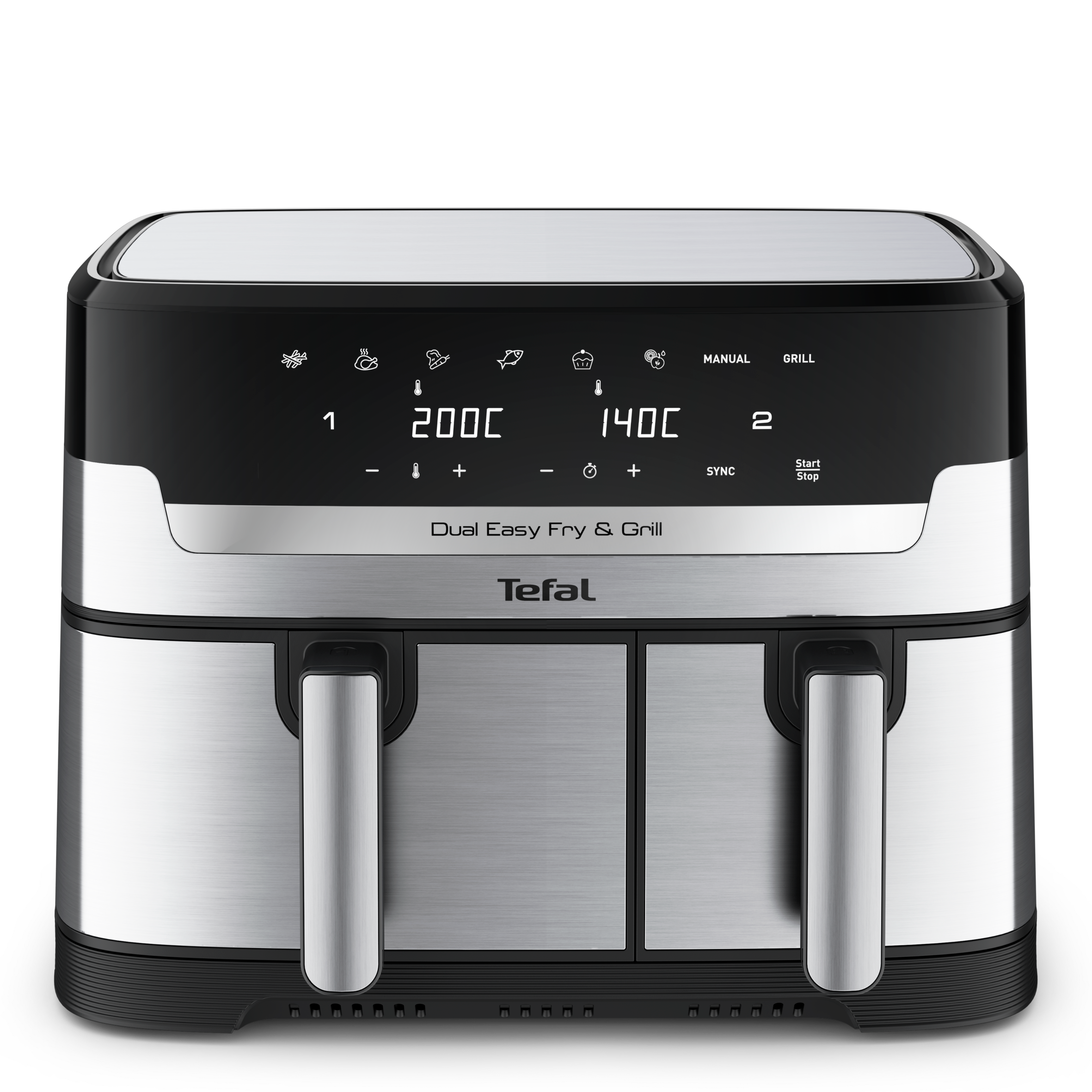 Dual Easy Fry & Grill EY905D10 Air fryer - 8 programmes - 5,2L + 3,1L