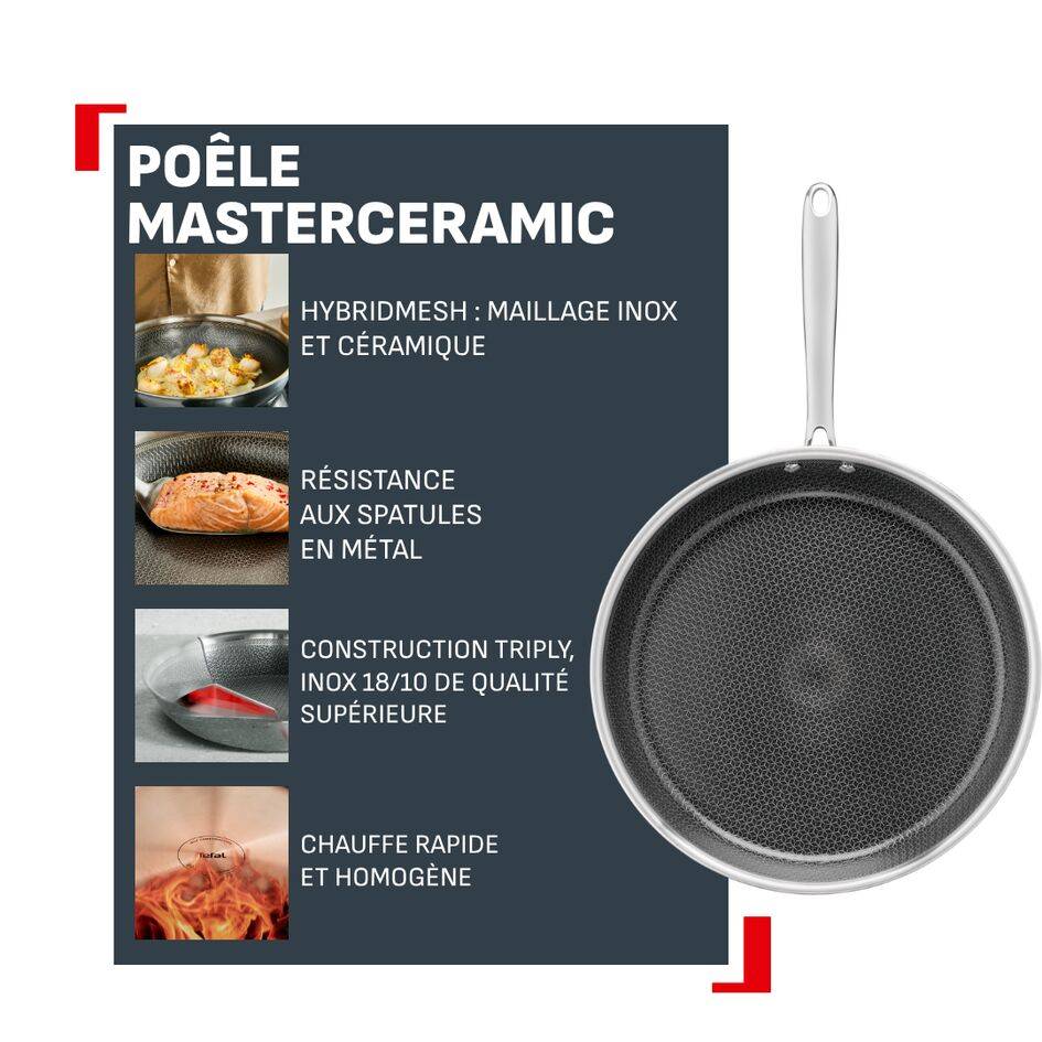 Master Ceramic E5330604 Poêle à frire - 26 cm - Induction