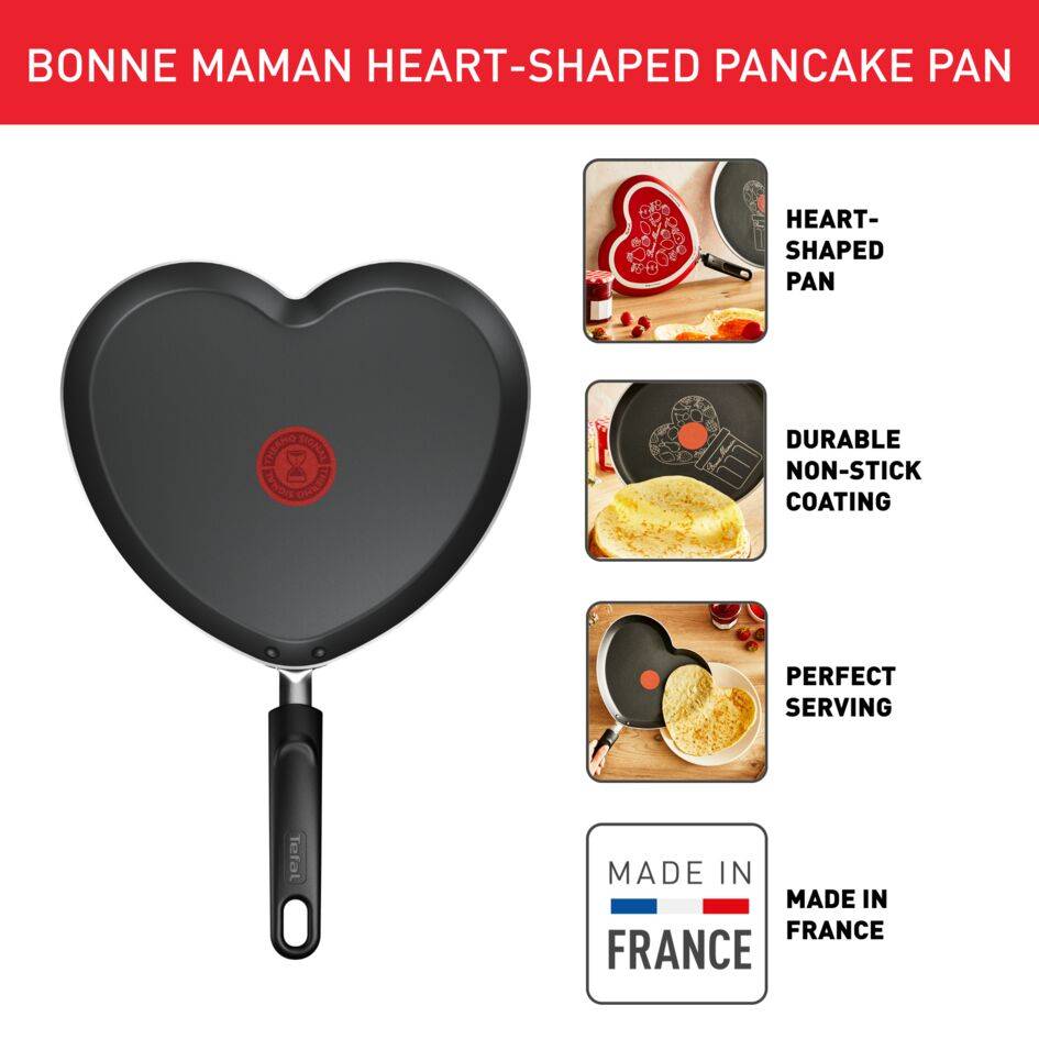 Bonne Maman B0131002 Poêle à crêpes en forme de cœur - Édition limitée